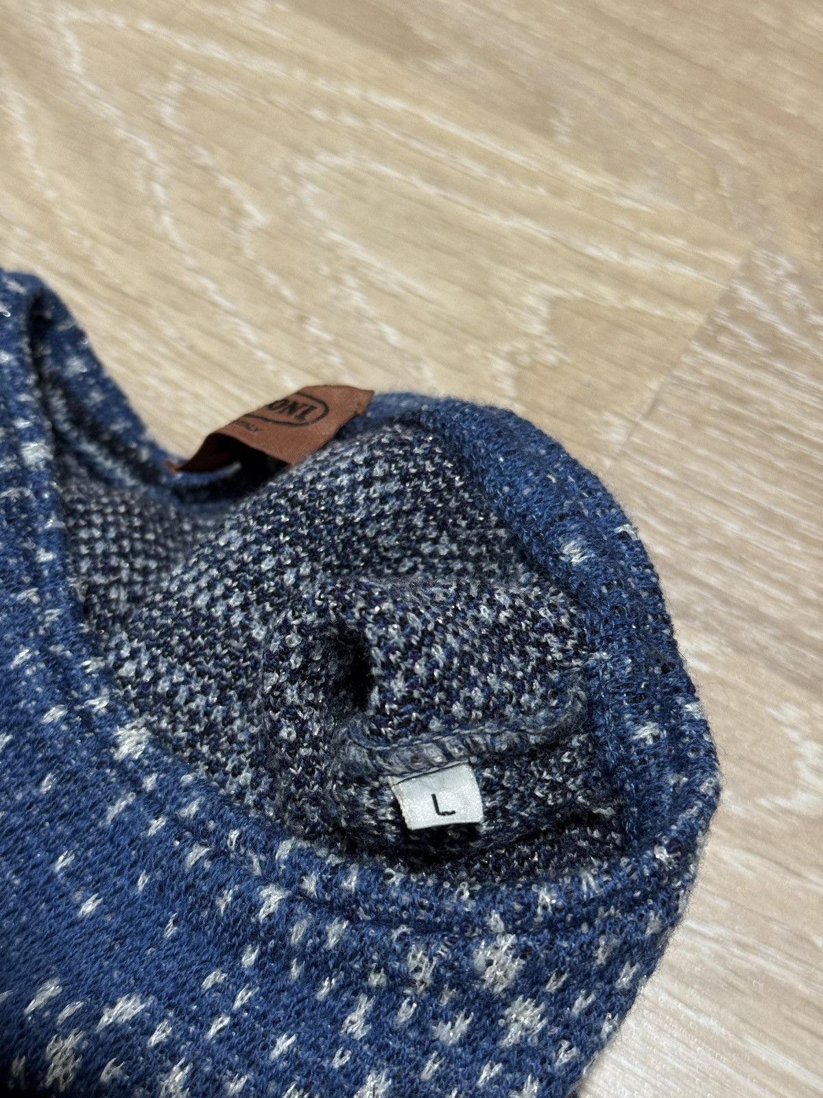 Missoni Rare Vintage Missoni Women's Wool Sweater Blue Winter Nature Size L / US 10 / IT 46 - 4 Thumbnail