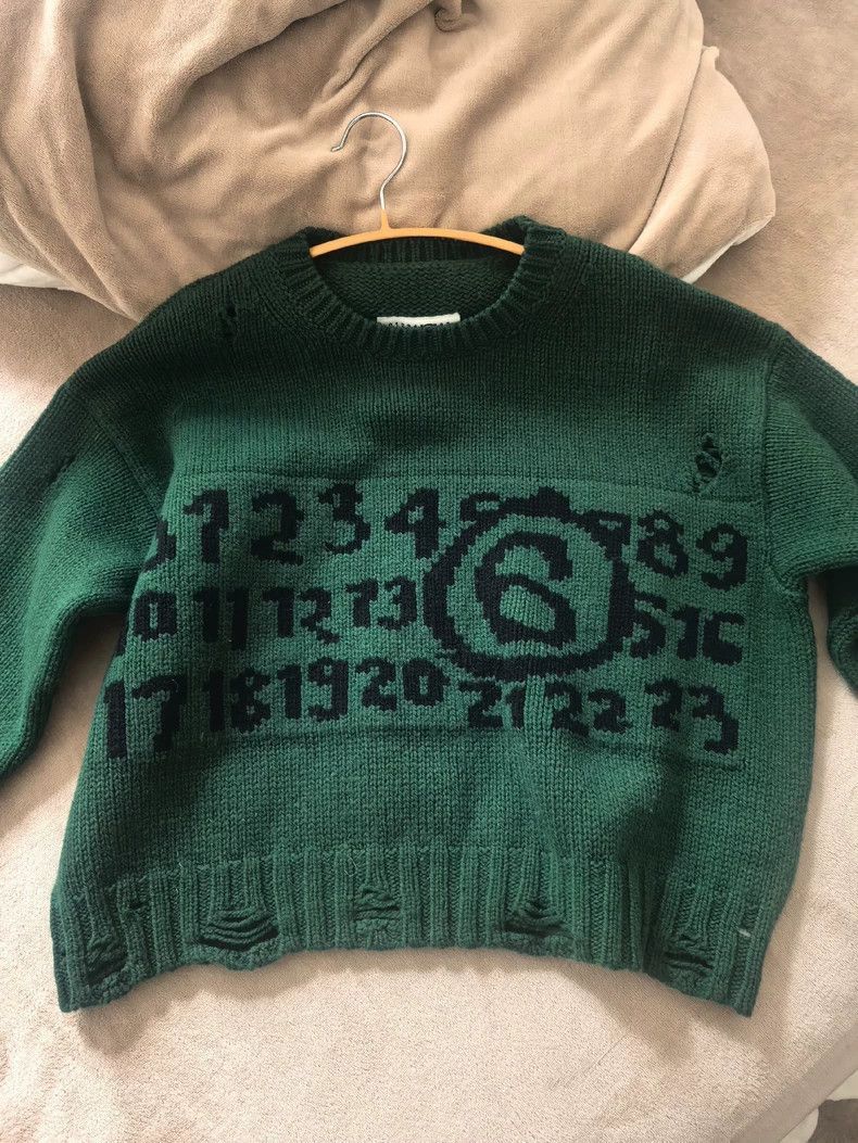 Maison Margiela MM6 Margiela Green Knit Sweater-2507