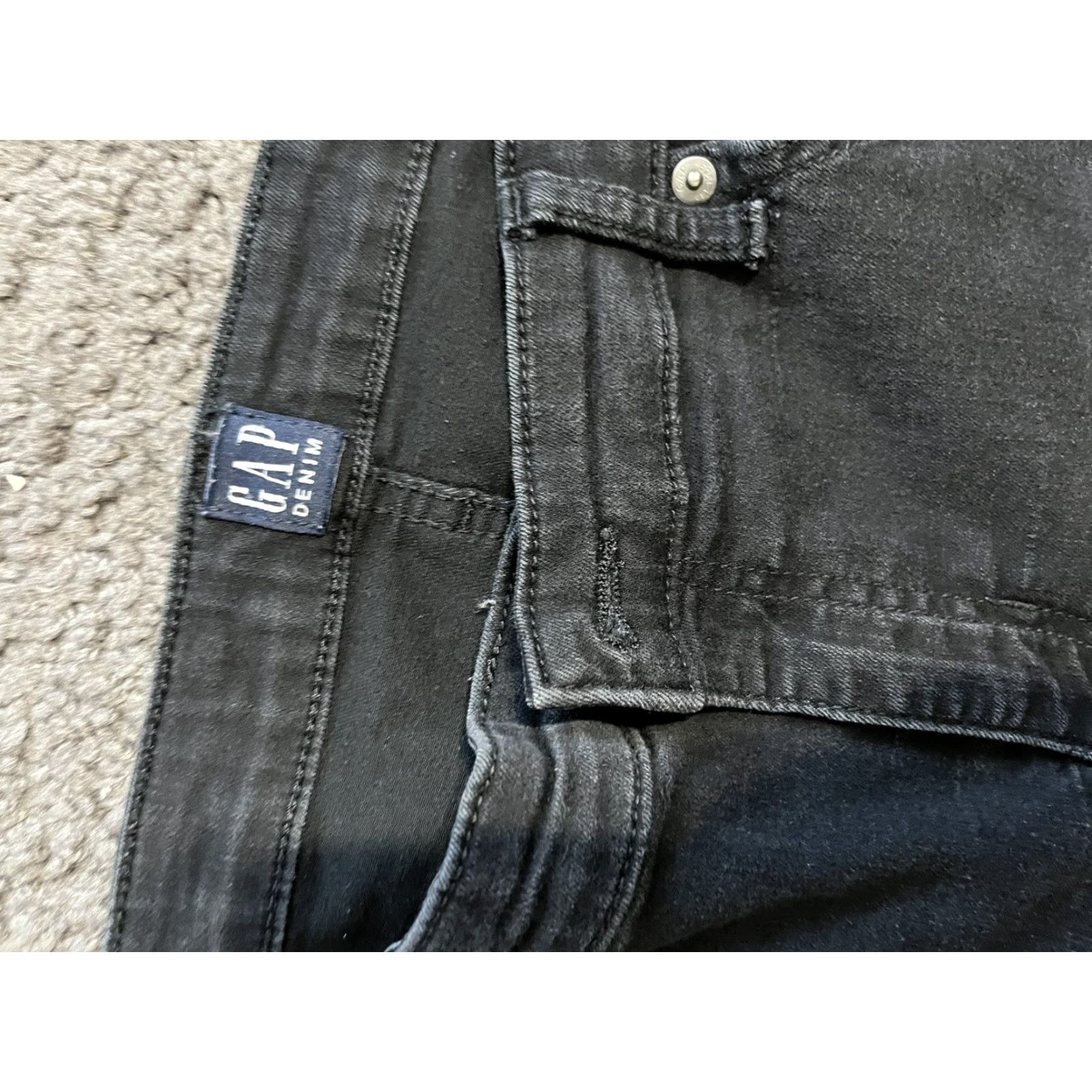 Gap Gap Jeans Jegging Denim 33 Black Solid Women Adult Regular Rise 26in Mid - Brand Gap Womens Jeans 33 Black Solid Size 24" / US 00 / IT 34 - 5 Thumbnail