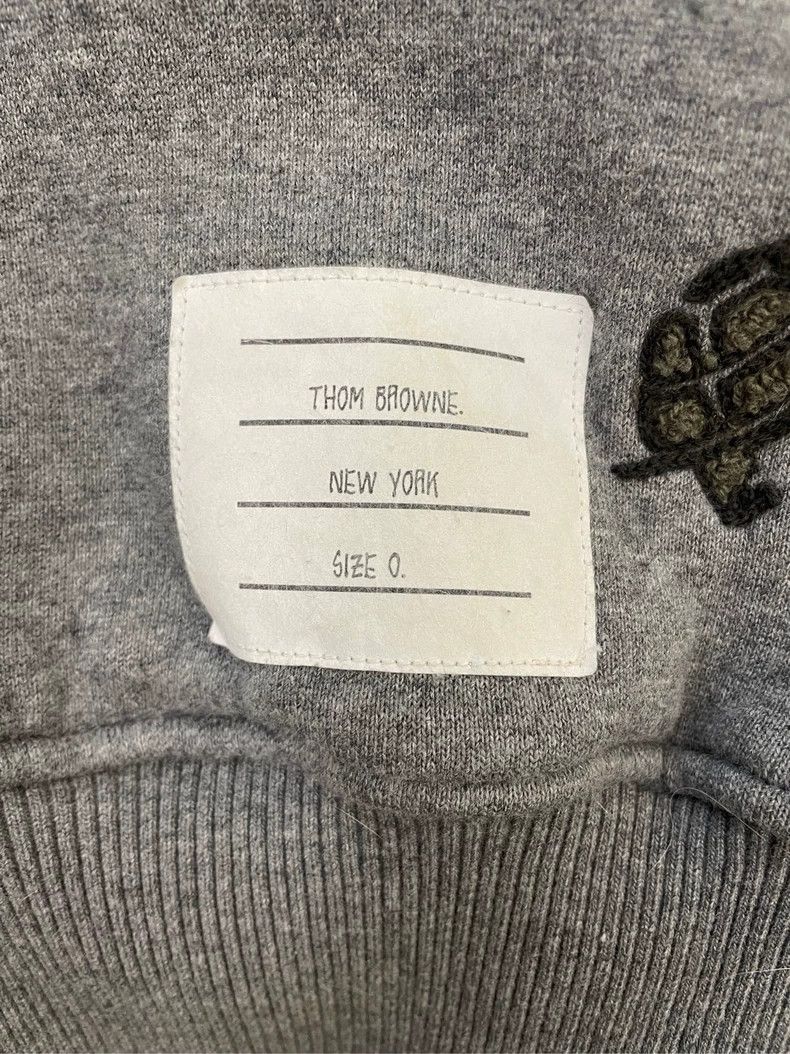 Thom Browne Thom browne Gray full-printed fleece whale turtle zipper ja Size US XS / EU 42 / 0 - 5 Thumbnail