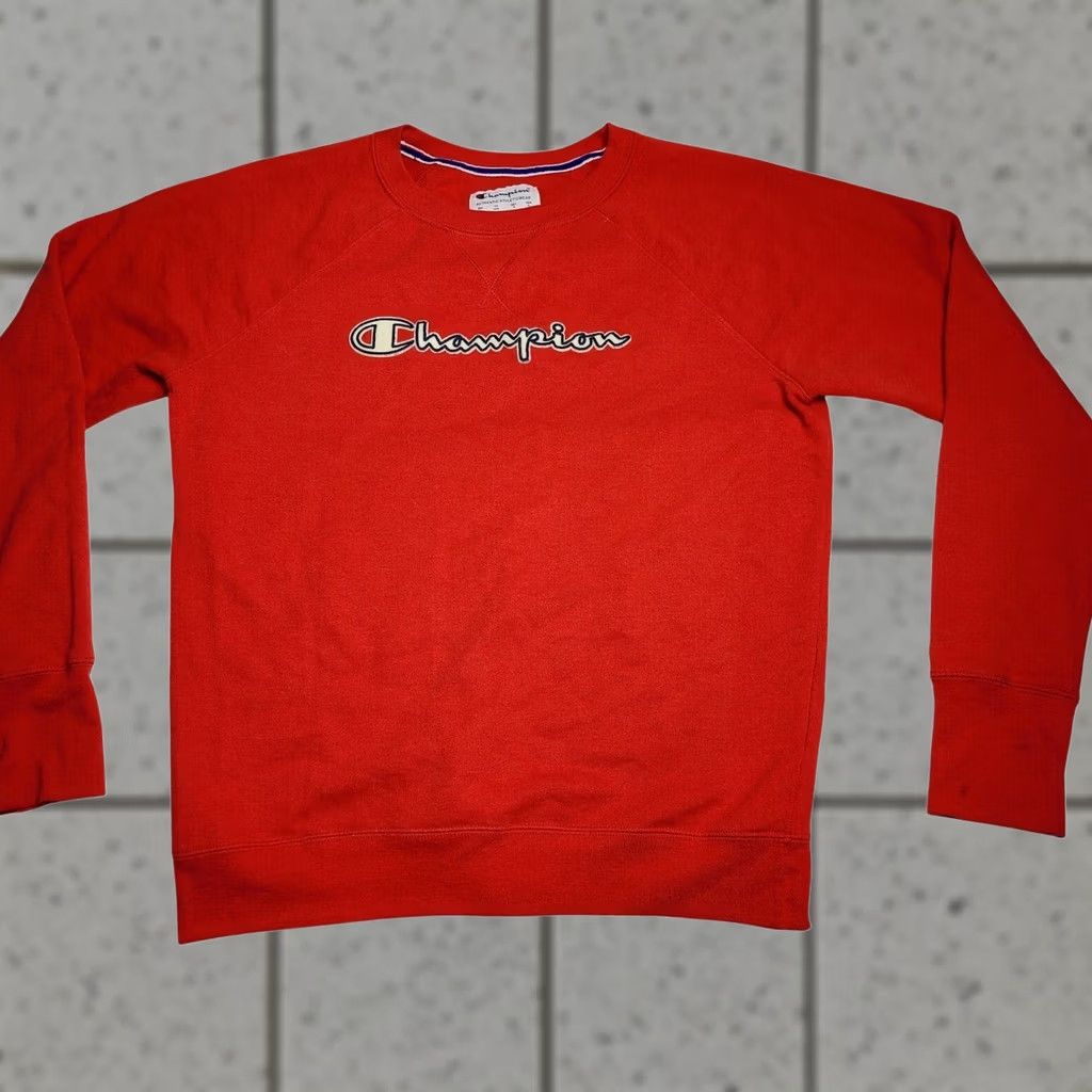 Champion Champion Athleticwear Pullover Sweatshirt Red Medium Lightweight Gym Sport Men Size US M / EU 48-50 / 2 - 1 Thumbnail