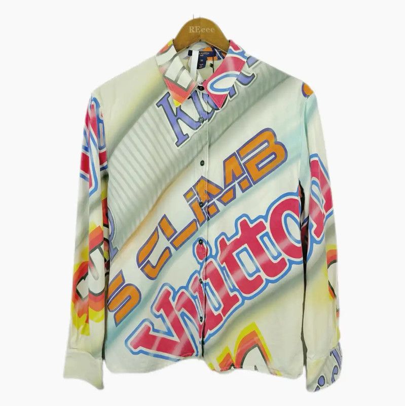 Louis Vuitton Louis Vuitton Spring Autumn Silk Long Sleeve Shirt 0089 Size M / US 6-8 / IT 42-44 - 1 Thumbnail
