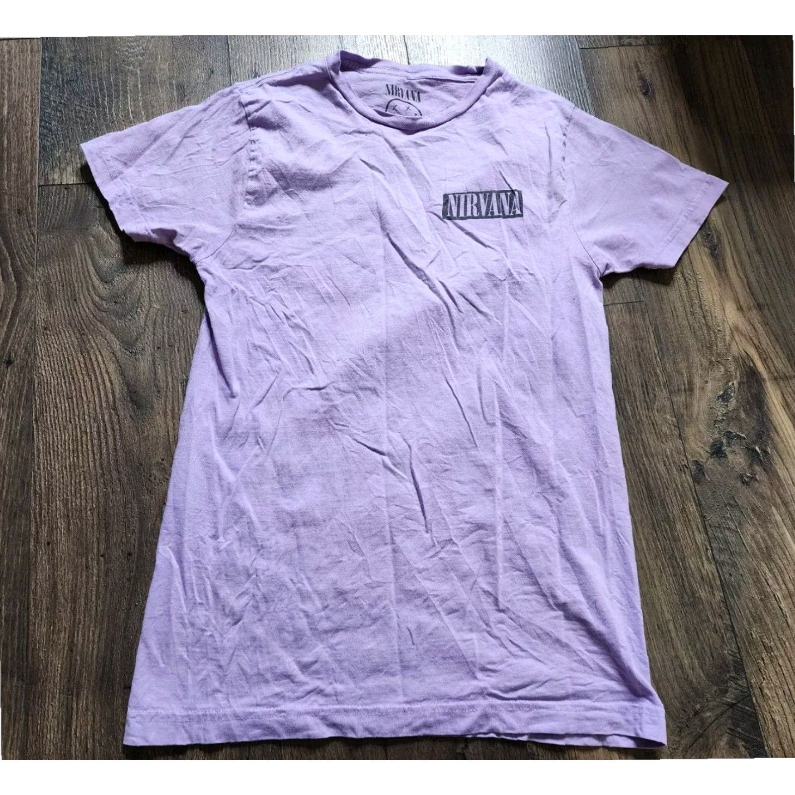 Doublet Nirvana Graphic T Shirt Double Sided Juniors Medium Purple Short Sleeve Cotton Retro Music Tee Womens Size M / US 6-8 / IT 42-44 - 2 Thumbnail