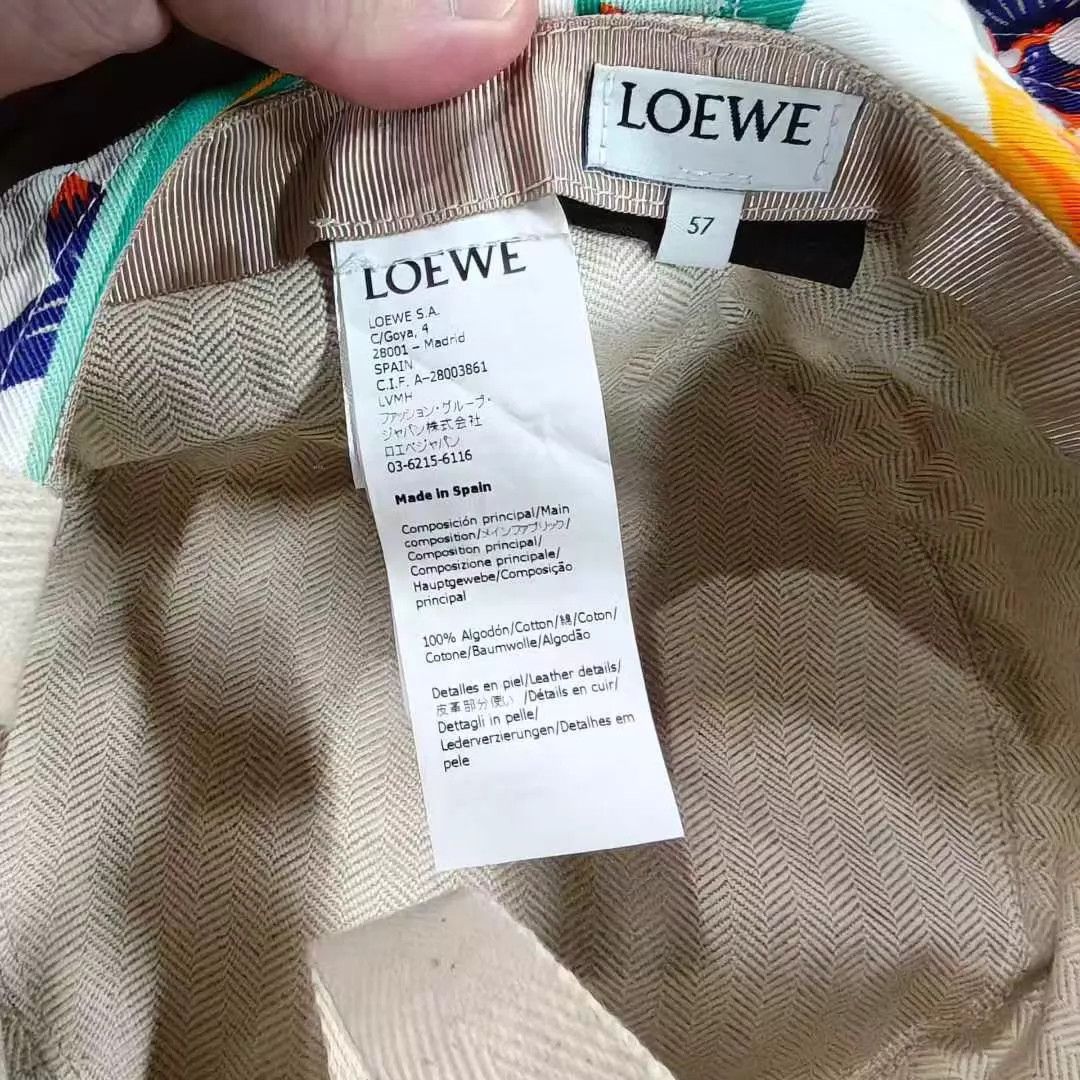 Loewe Loewe Leather Patch Logo Bucket Hat 57 (New) Size ONE SIZE - 3 Thumbnail
