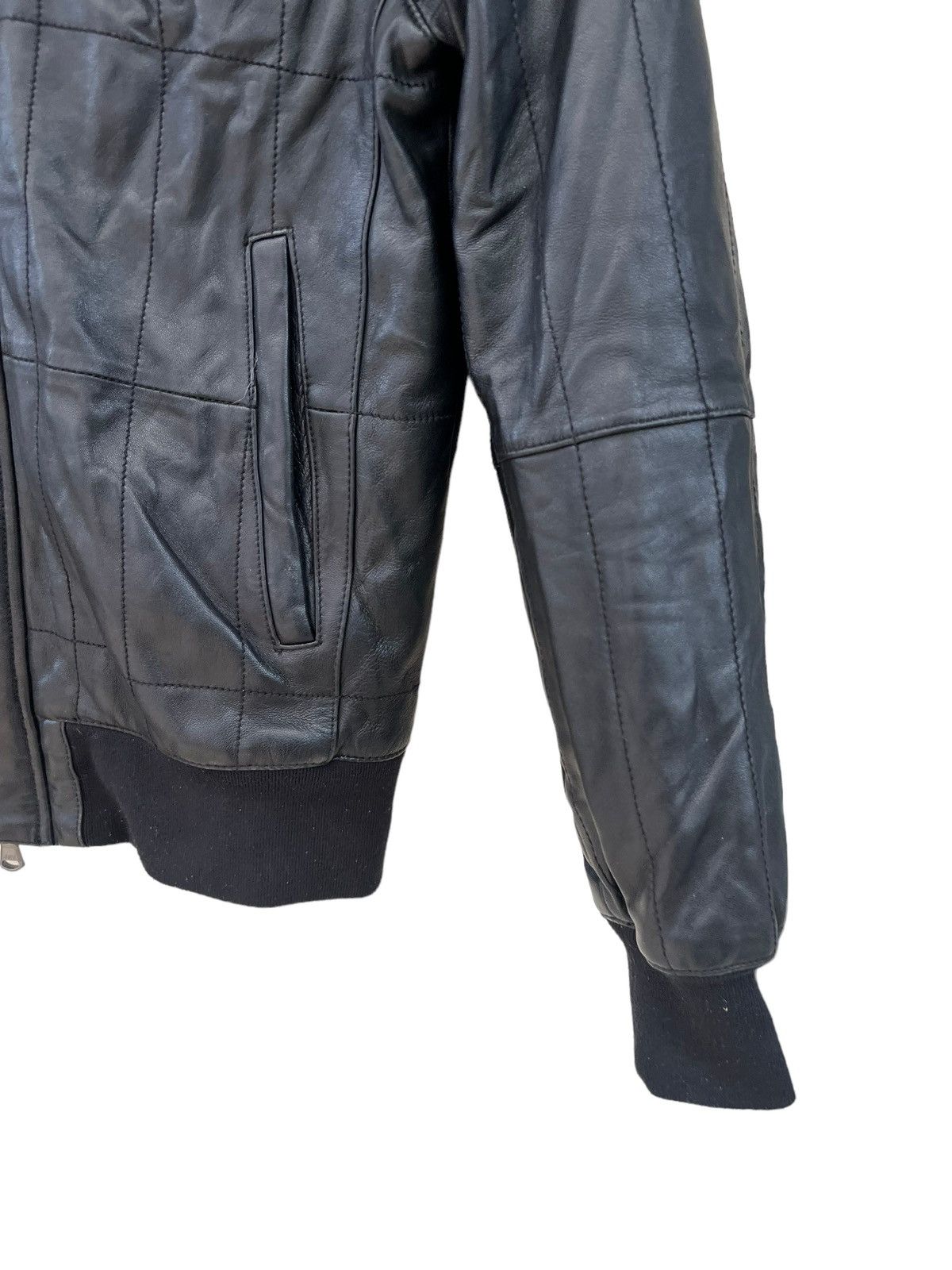 John Varvatos FA/14 John Varvatos Black Sheep Skin Leather Jacket Hoodie Size US S / EU 44-46 / 1 - 11 Thumbnail