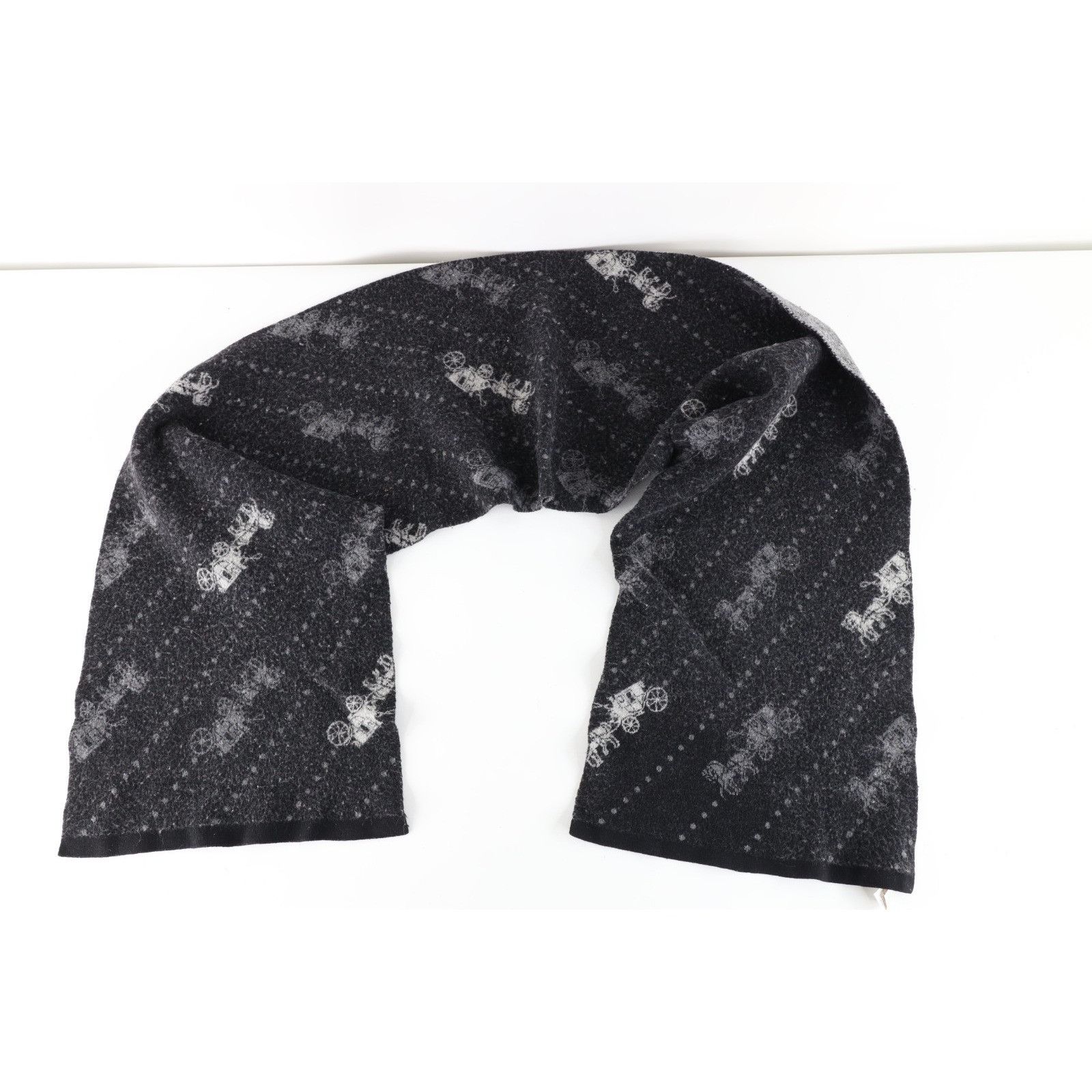 Coach Coach Horse & Carriage Wool Knit Winter Neck Scarf Size ONE SIZE - 1 Thumbnail