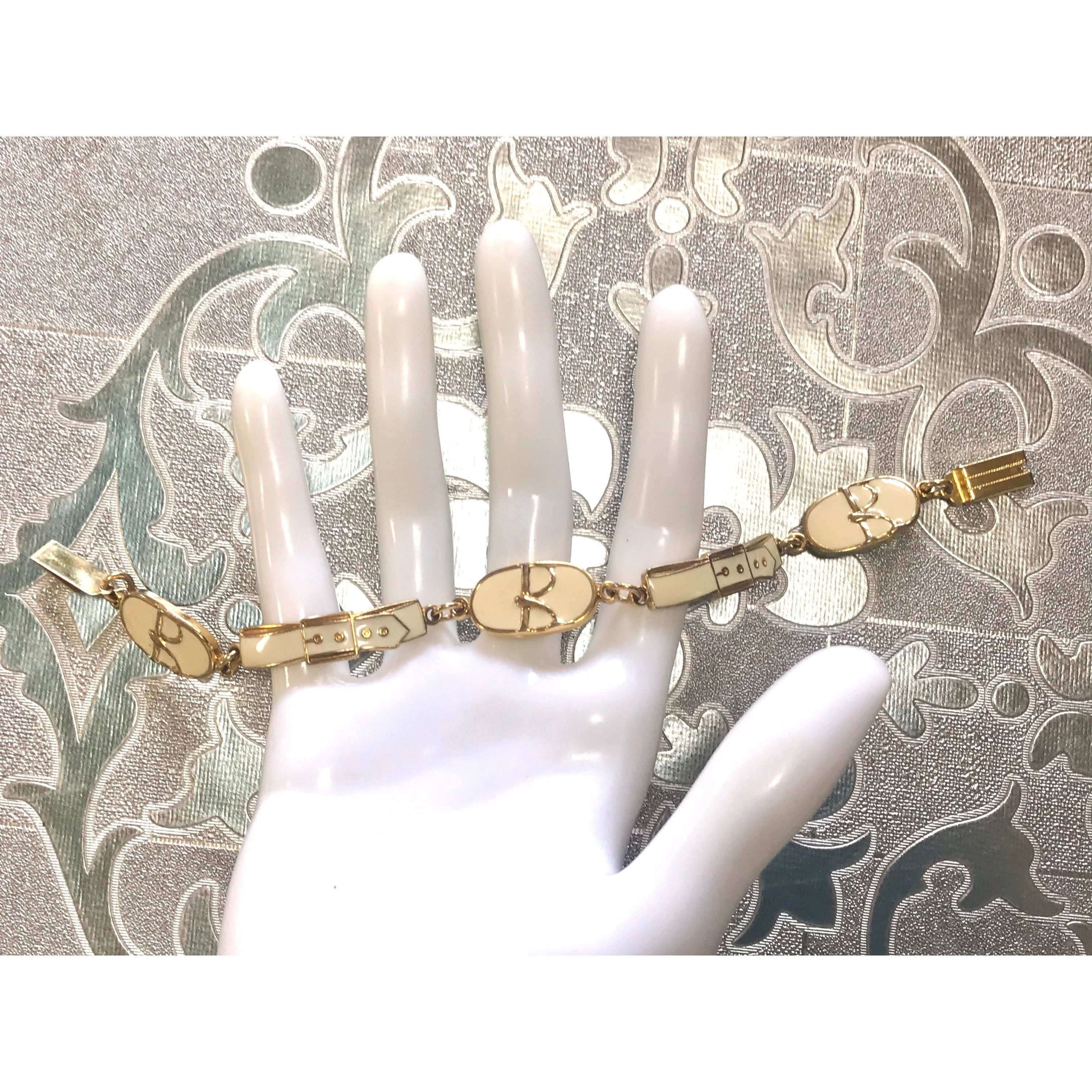 Roberta di Camerino Vintage Roberta di Camerino chain bracelet with white logo Size ONE SIZE - 4 Thumbnail