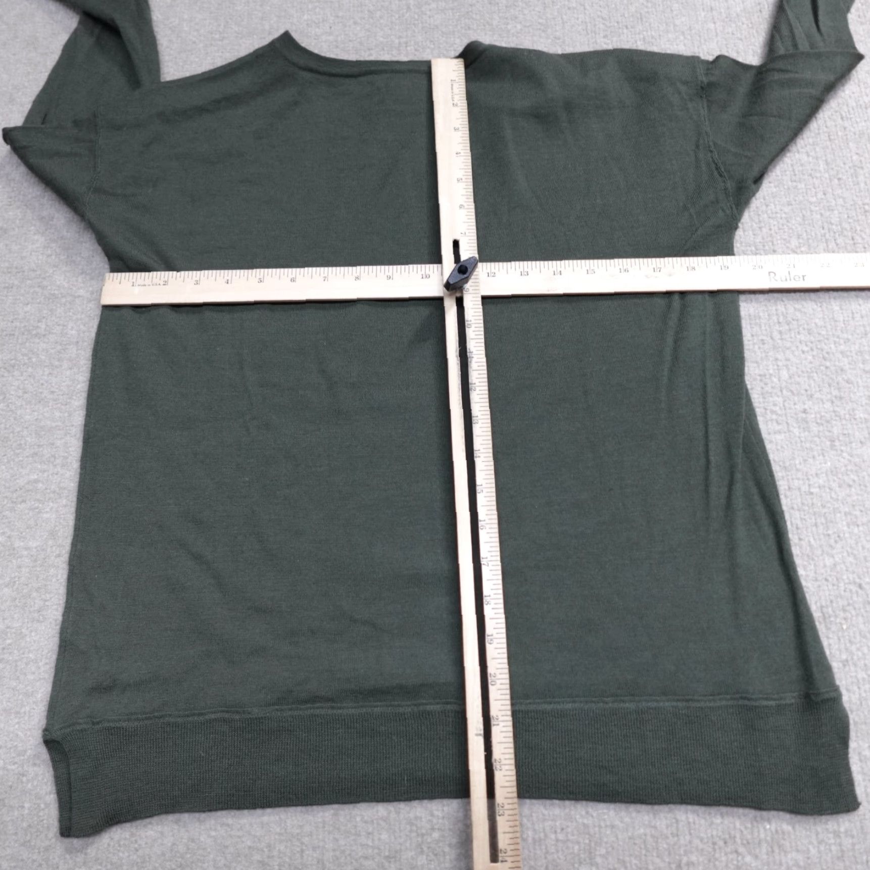 J.Crew J.Crew Womens Sweater S Green Merino Crew Neck Long Sleeve Pullover A5142 Size S / US 4 / IT 40 - 4 Thumbnail