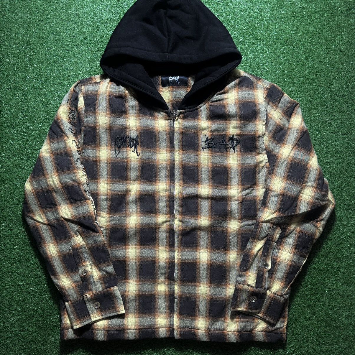 Revenge REVENGE XXXTENTACION “ BAD “ FLANNEL HOODIE OFFICIAL MERCH Size US S / EU 44-46 / 1 - 1 Thumbnail