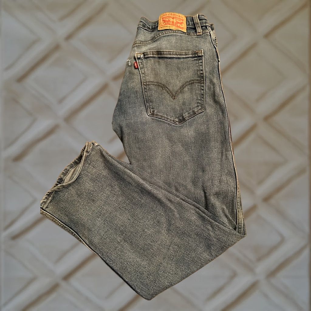 Levi's Levi's Jeans Mens 31x30 Regular Taper Blue Denim Dark Wash Workwear Fit Size US 31 - 1 Thumbnail