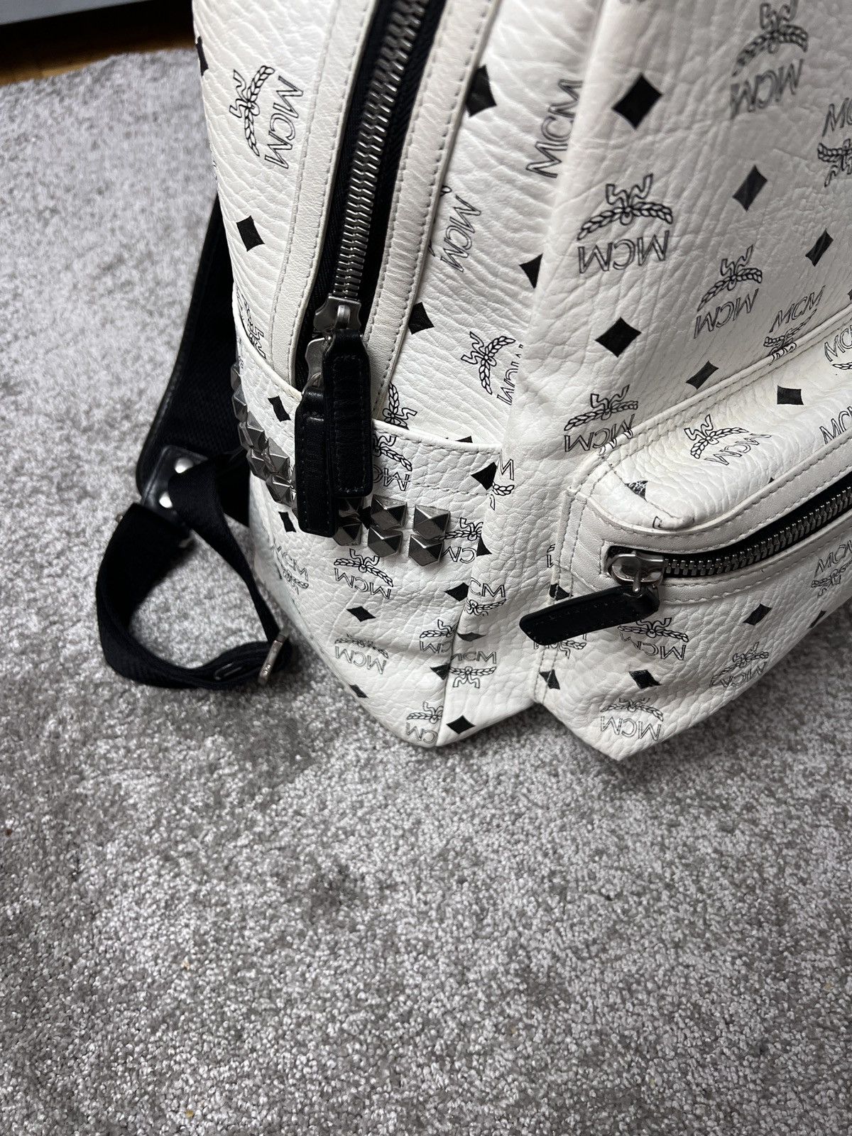 MCM MCM White Backpack Large Size ONE SIZE - 8 Thumbnail
