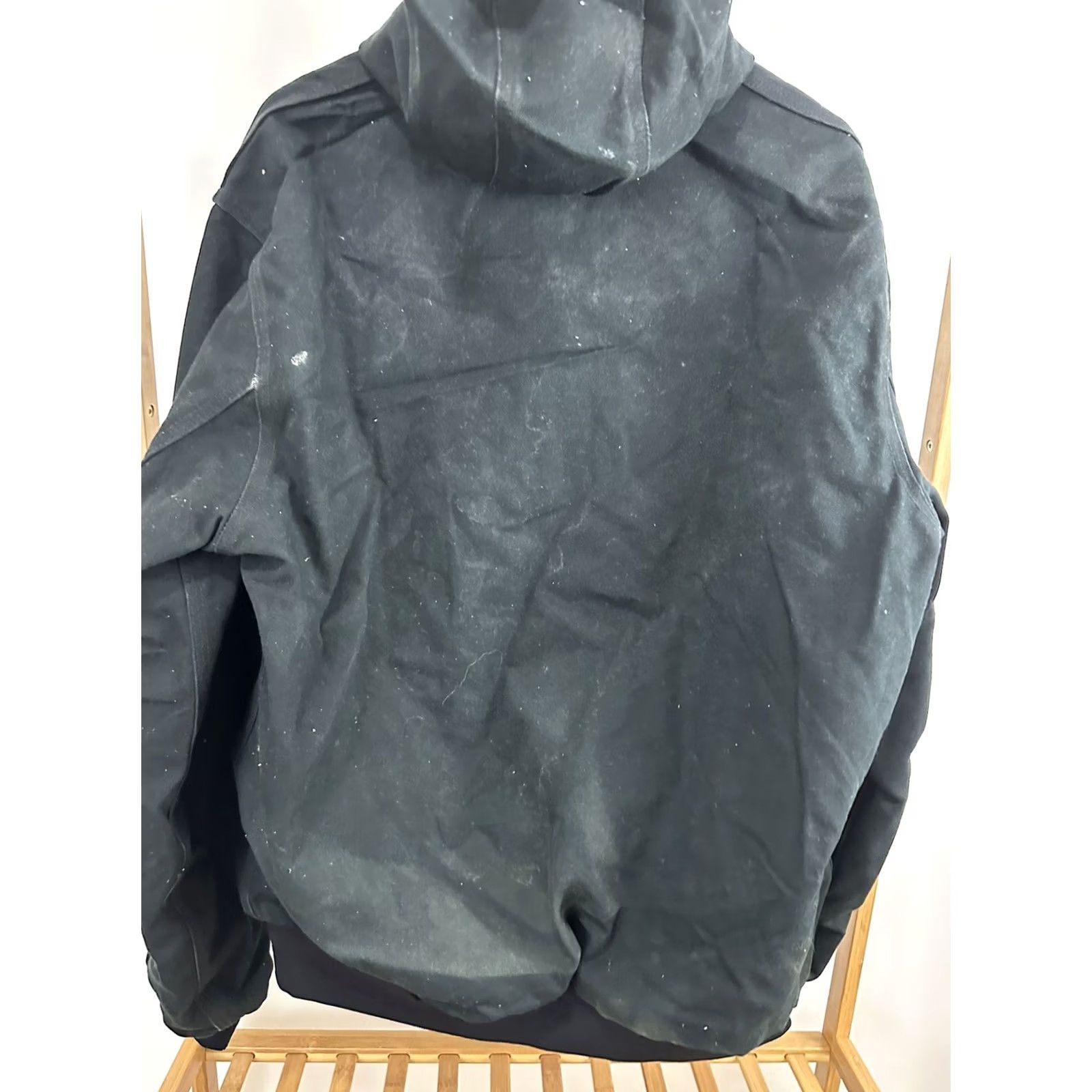 Carhartt VTG Carhartt Thermal Lined Black Canvas Hooded Work Jacket L Tall Mens Bomber Hooded Workwear Jacket Size US L / EU 52-54 / 3 - 6 Thumbnail