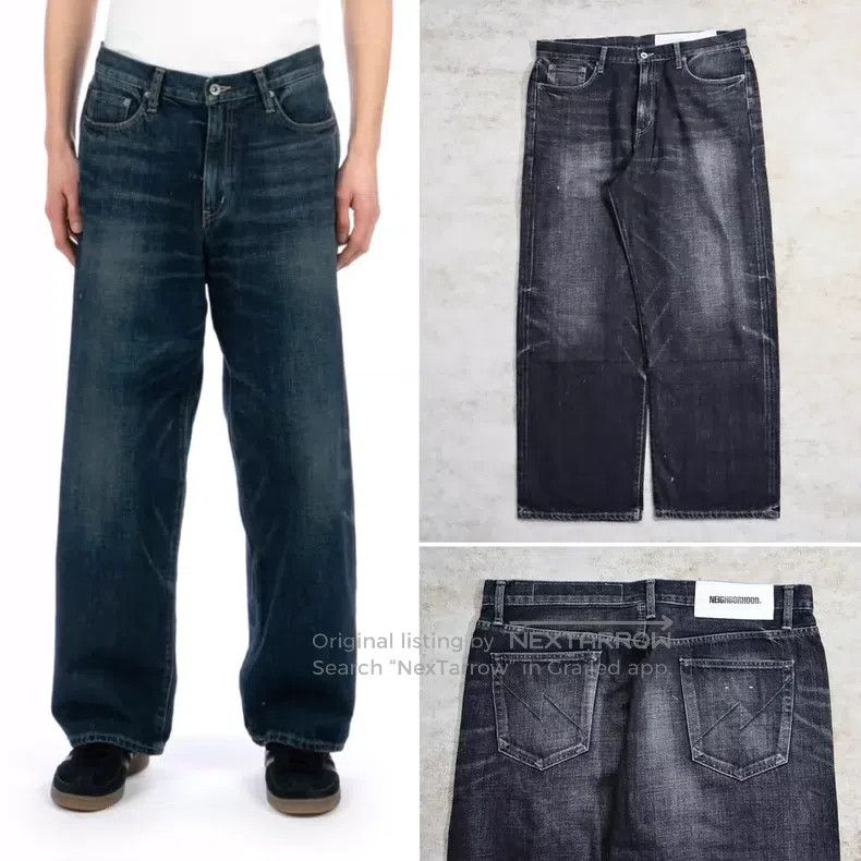 Neighborhood Neighborhood size XL Basic Washed Denim Jeans, Size XL Size US 27 - 1 Thumbnail