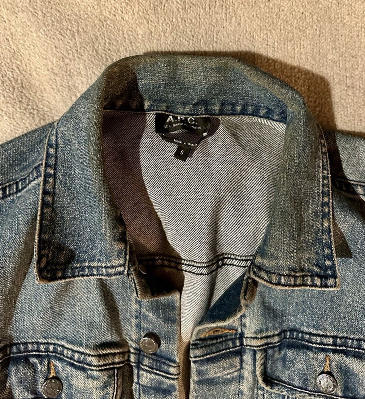 A.P.C. APC Denim Trucker Jacket Men’s SM Size US S / EU 44-46 / 1 - 3 Thumbnail