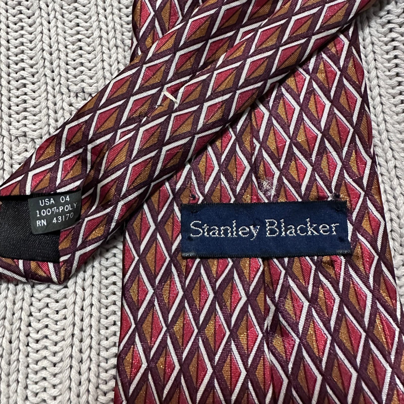 Stanley Blacker Vintage Stanley Blacker brown metallic plaid tie Size ONE SIZE - 3 Thumbnail