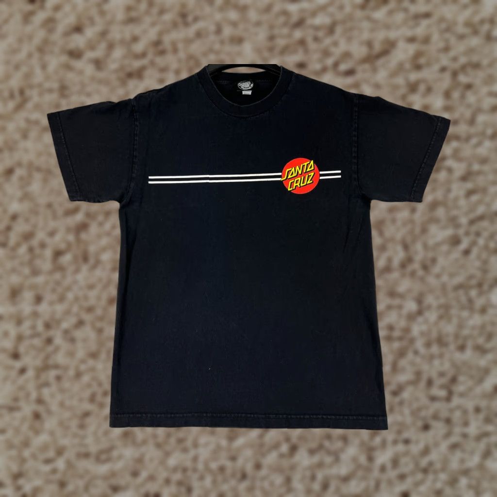 Vintage Santa Cruz Mens Shirt Short Sleeve Black Logo 90s California T-Shirt Man M Cotton Jersey Crew Neck Logo Skate Soccer Size US M / EU 48-50 / 2 - 1 Thumbnail