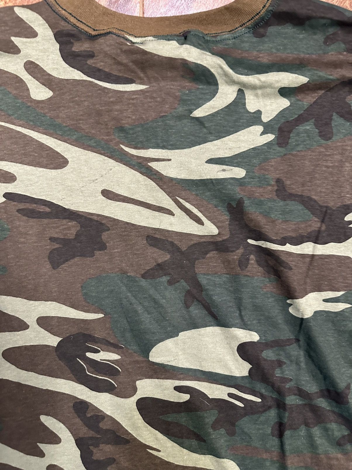 Vintage Vintage Camo Ringer T Shirt Made In USA XL Size US XL / EU 56 / 4 - 6 Thumbnail