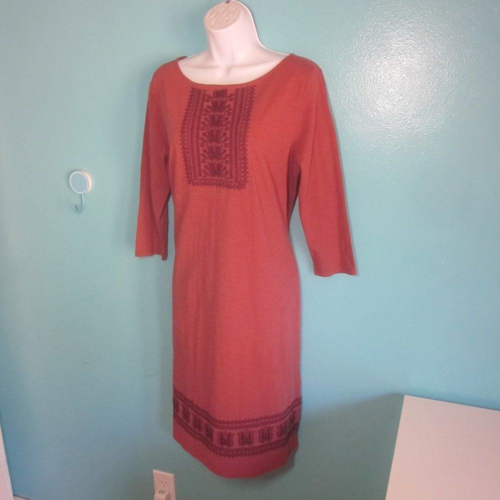 Eileen Fisher Garnet Hill Embroidered Dress Size M Size M / US 6-8 / IT 42-44 - 5 Thumbnail
