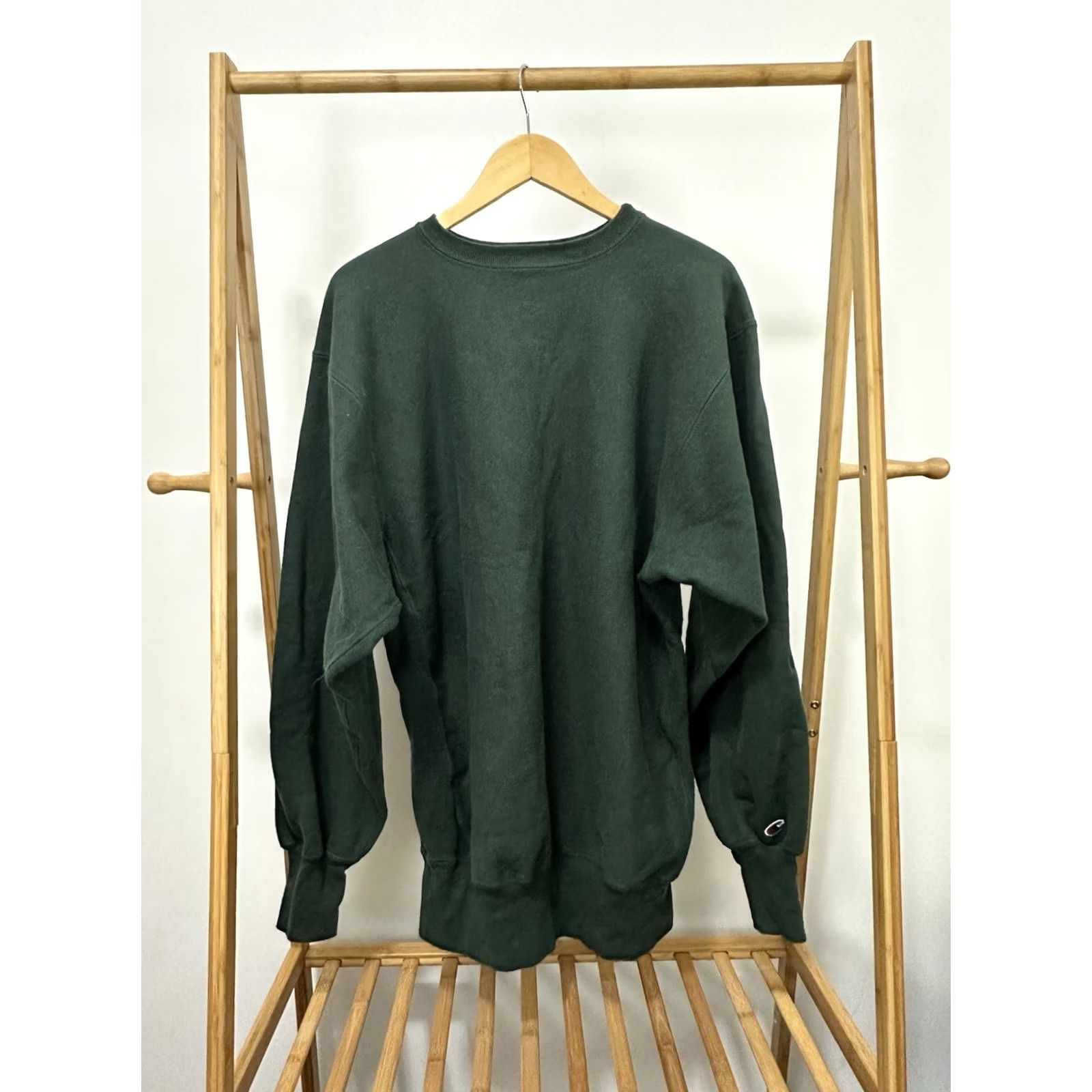 Champion VINTAGE Champion Sweatshirt Hoodie XXXL Green Eyeless Crewneck Reverse Weave 90s RARE Mens Size US XXL / EU 58 / 5 - 2 Thumbnail