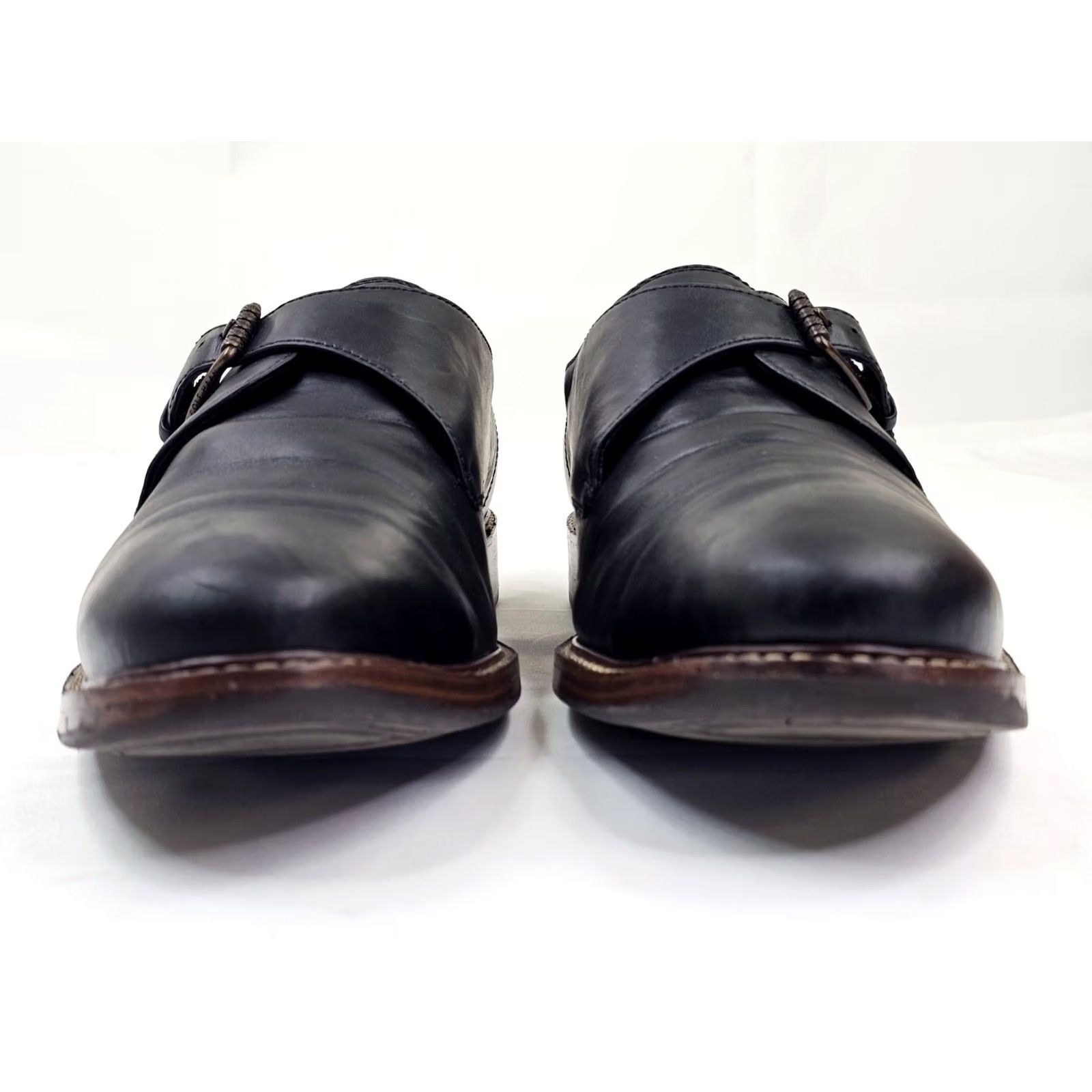 Cole Haan Cole Haan Grand OS Monk Strap Oxford Loafer Men 12 Black Leather C26115 Dress Shoe - Vintage? No Size US 12 / EU 45 - 2 Thumbnail