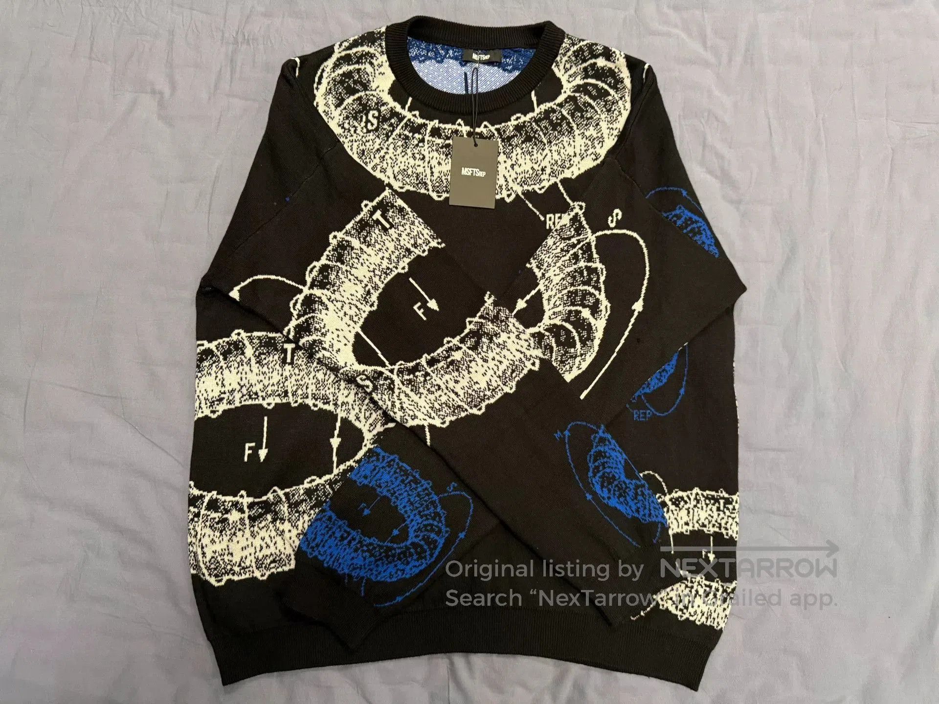 Msftsrep MSFTSREP Black Graffiti Knit Sweater. Size US L / EU 52-54 / 3 - 3 Thumbnail