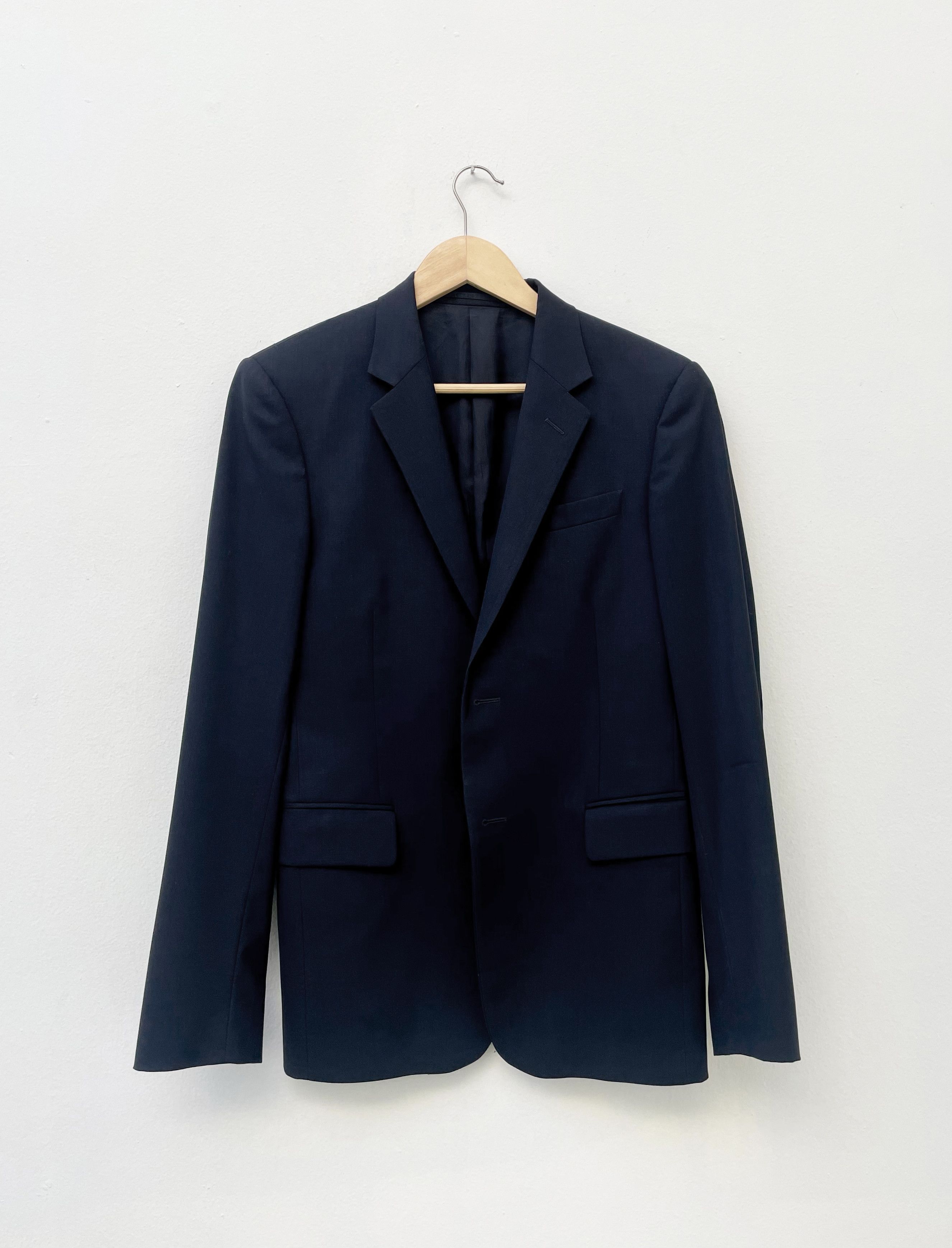 image of Miu Miu Wool Blazer — Men's in Navy (Size 38R)