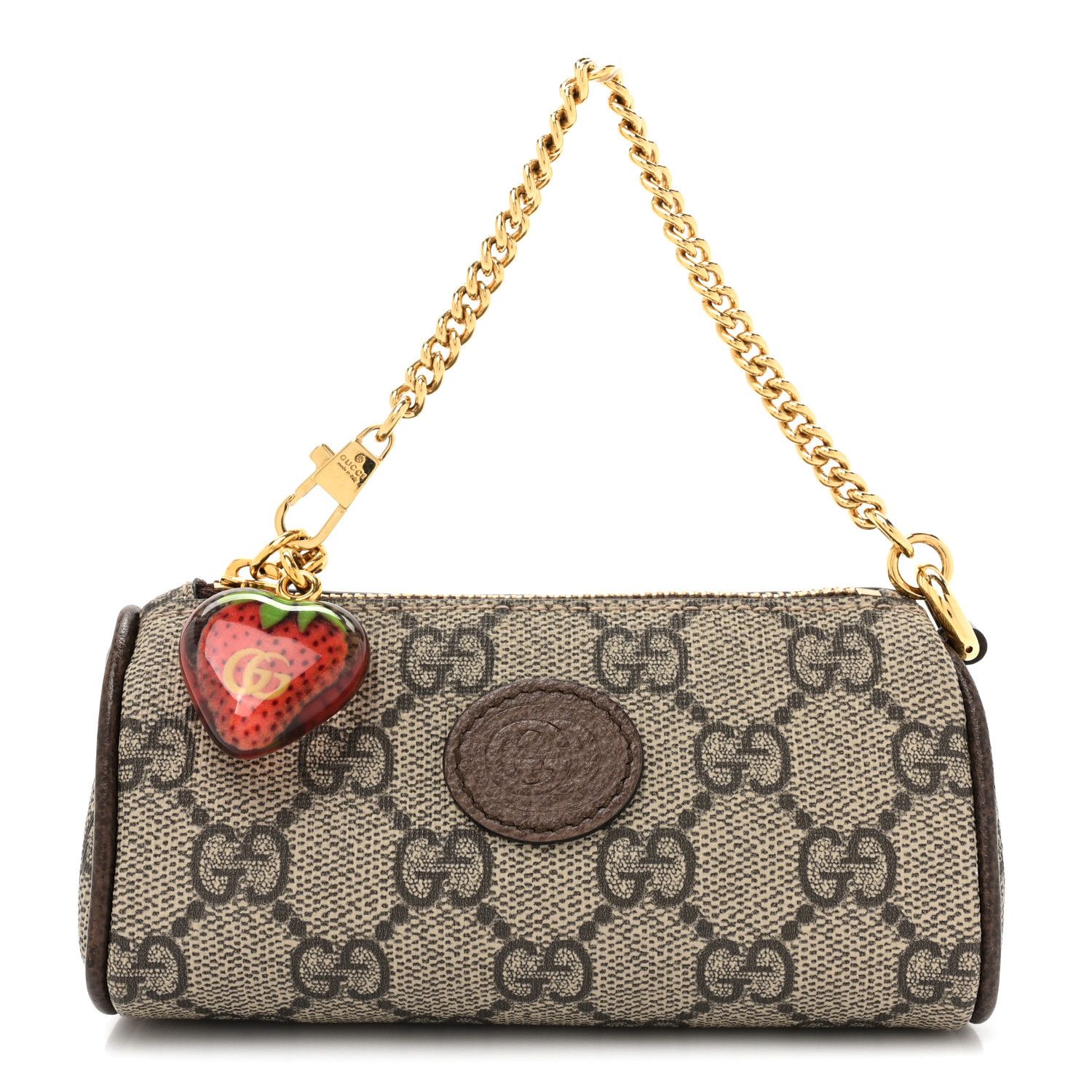 Gucci Gucci GG Supreme Monogram strawberry pouch Size ONE SIZE - 1 Thumbnail