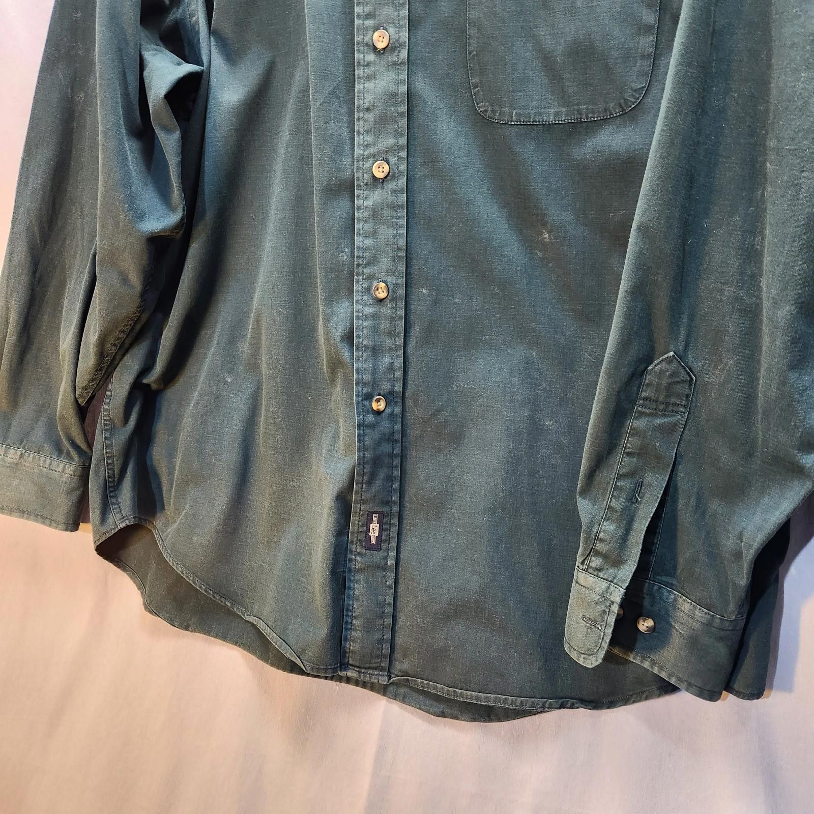 Lee Vintage Lee Long Sleeve Button Down Shirt Green Size Large Size US L / EU 52-54 / 3 - 3 Thumbnail