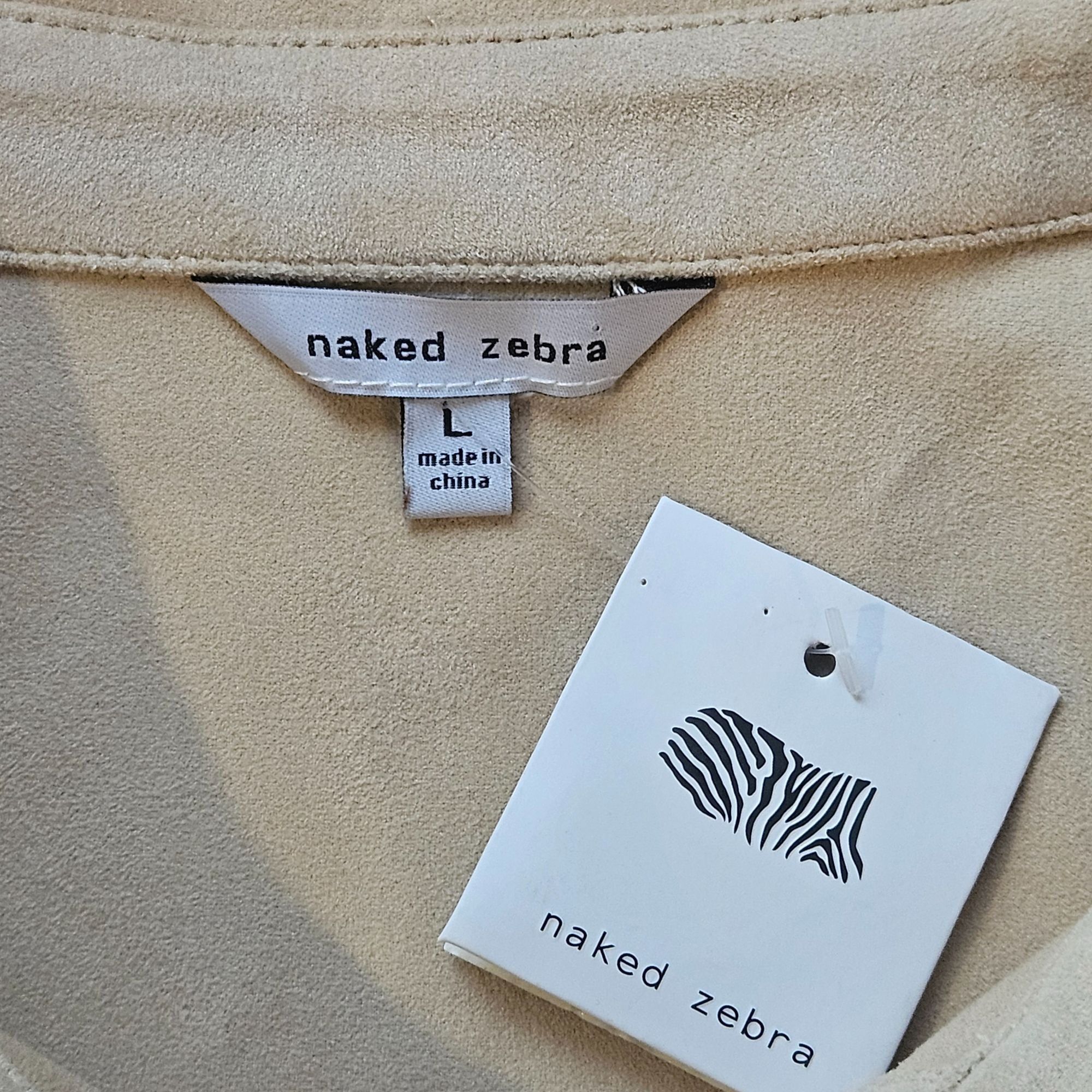 Other Naked Zebra Women’s Faux Suede Jacket Beige L Quiet Luxury M Size L / US 10 / IT 46 - 4 Thumbnail