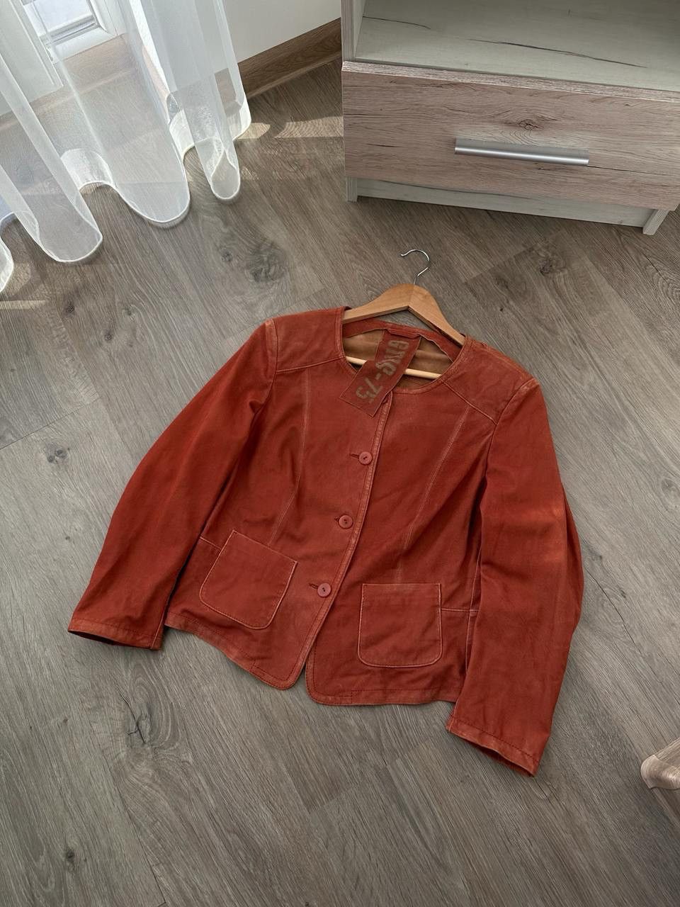 Japanese Brand × Vintage Vintage GMS-75 Red Leather W's Jacket Size S / US 4 / IT 40 - 7 Thumbnail