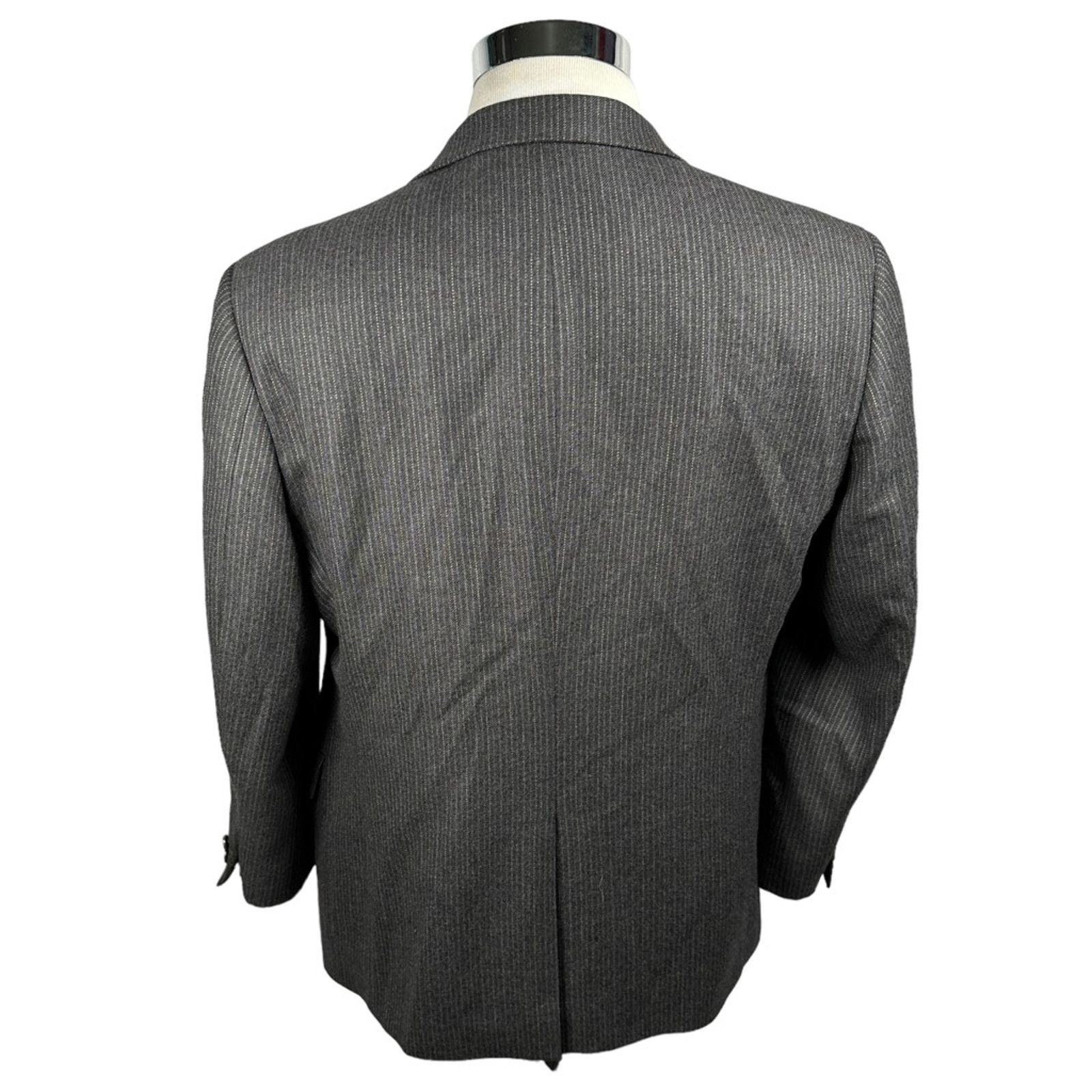 Brooks Brothers Brooks Brothers Loro Piana Blazer Jacket Gray Wool Stripe 42 Size 42R - 2 Thumbnail