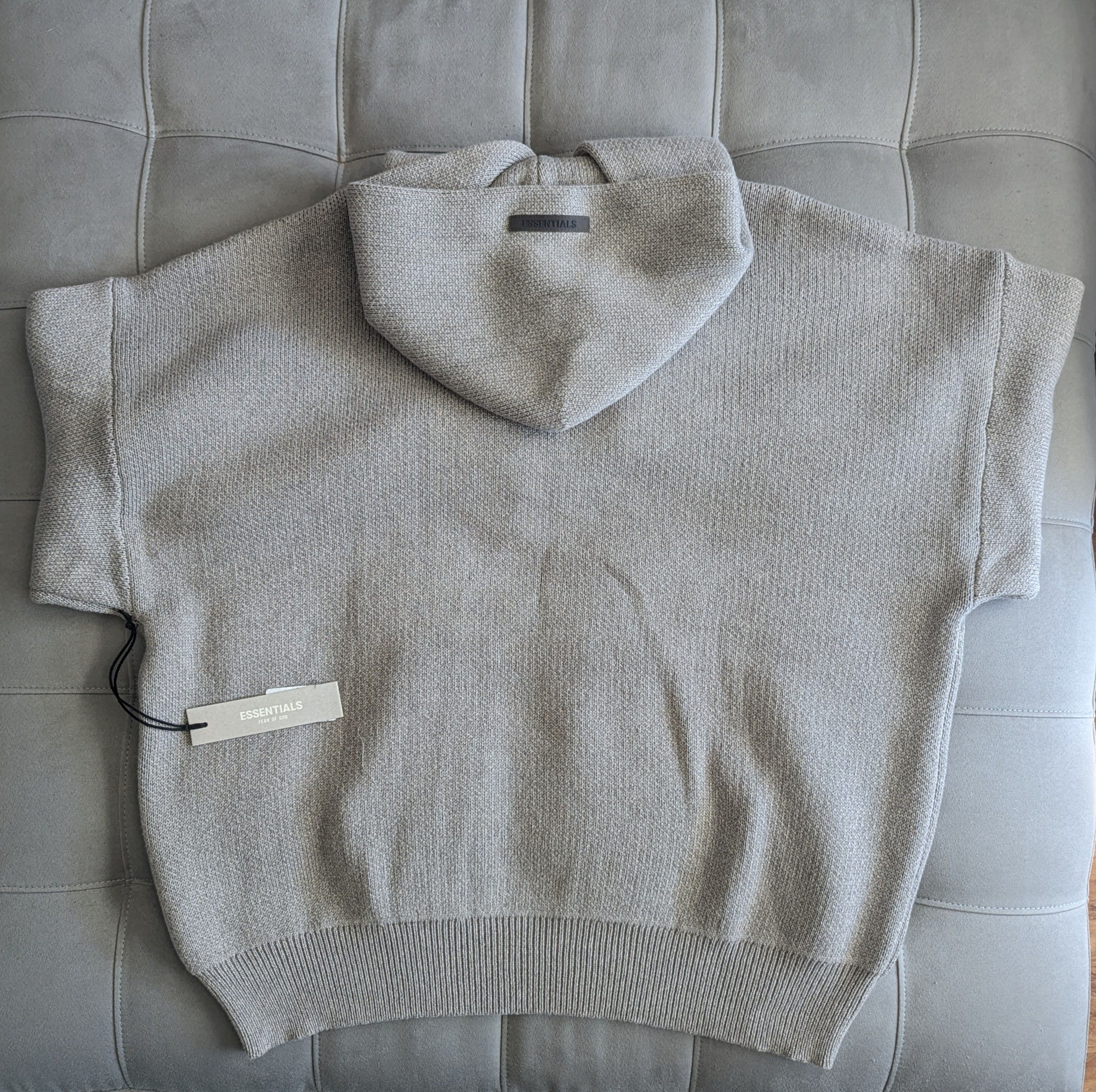 Essentials NEW Fear of God Essentials Knit Hoodie Heather Oatmeal Size US XL / EU 56 / 4 - 3 Thumbnail