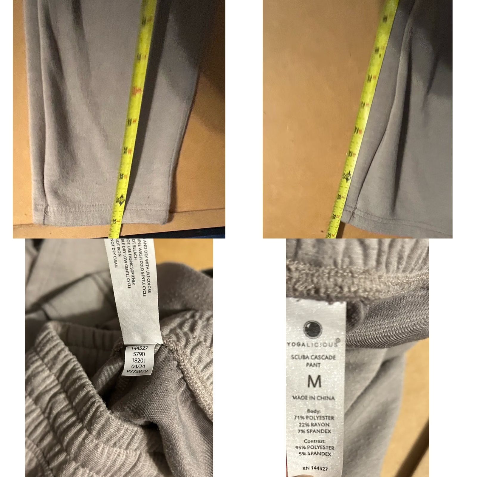 Vintage Yogalicious Jogger Pants Women Medium Tan Elastic Waist Cargo Pockets Knit 26 Inseam Size 32" / US 10 / IT 46 - 10 Thumbnail