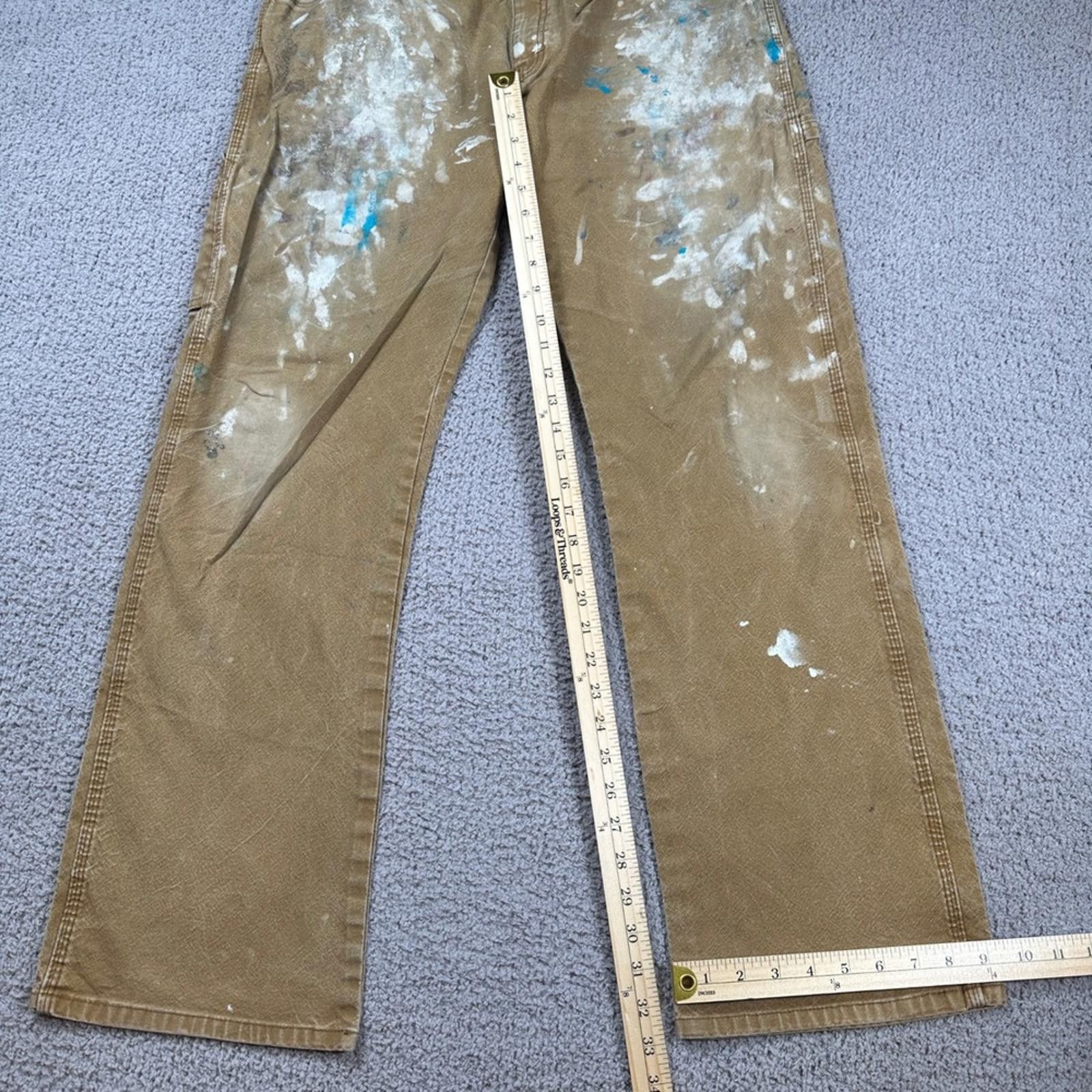Dickies Dickies Carpenter Pants Mens 36x34 Tan Paint Splatter Work Size US 36 / EU 52 - 4 Thumbnail
