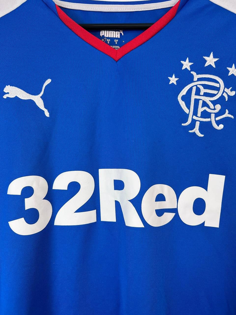 Puma RANGERS GLASGOW 2015/16 HOME LONG SLEEVE SOCCER JERSEY Sz S Size US S / EU 44-46 / 1 - 2 Thumbnail