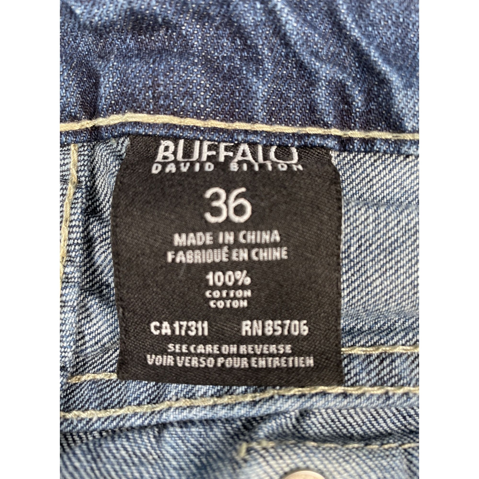 Buffalo David Bitton Buffalo David Bitton Men's Blue Jeans Straight Size 36x30 SK Size US 36 / EU 52 - 4 Thumbnail