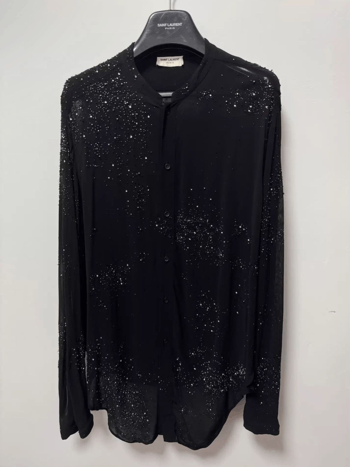 Saint Laurent Paris Sz 39 Saint Laurent Paris 20SS Crystal & Scale Shirt-2508 Size US L / EU 52-54 / 3 - 2 Thumbnail