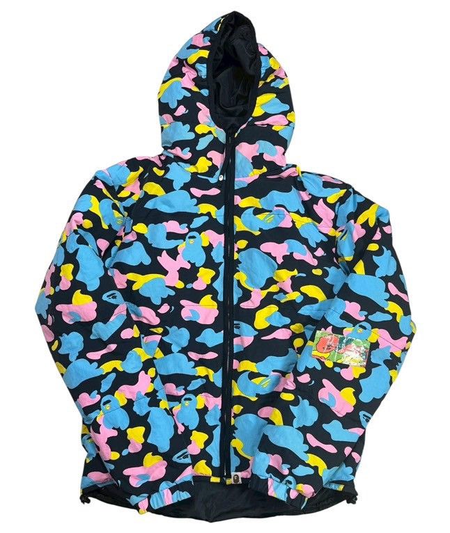Bape BAPE cotton candy reversible black Puffer down jacket Size US L / EU 52-54 / 3 - 1 Thumbnail