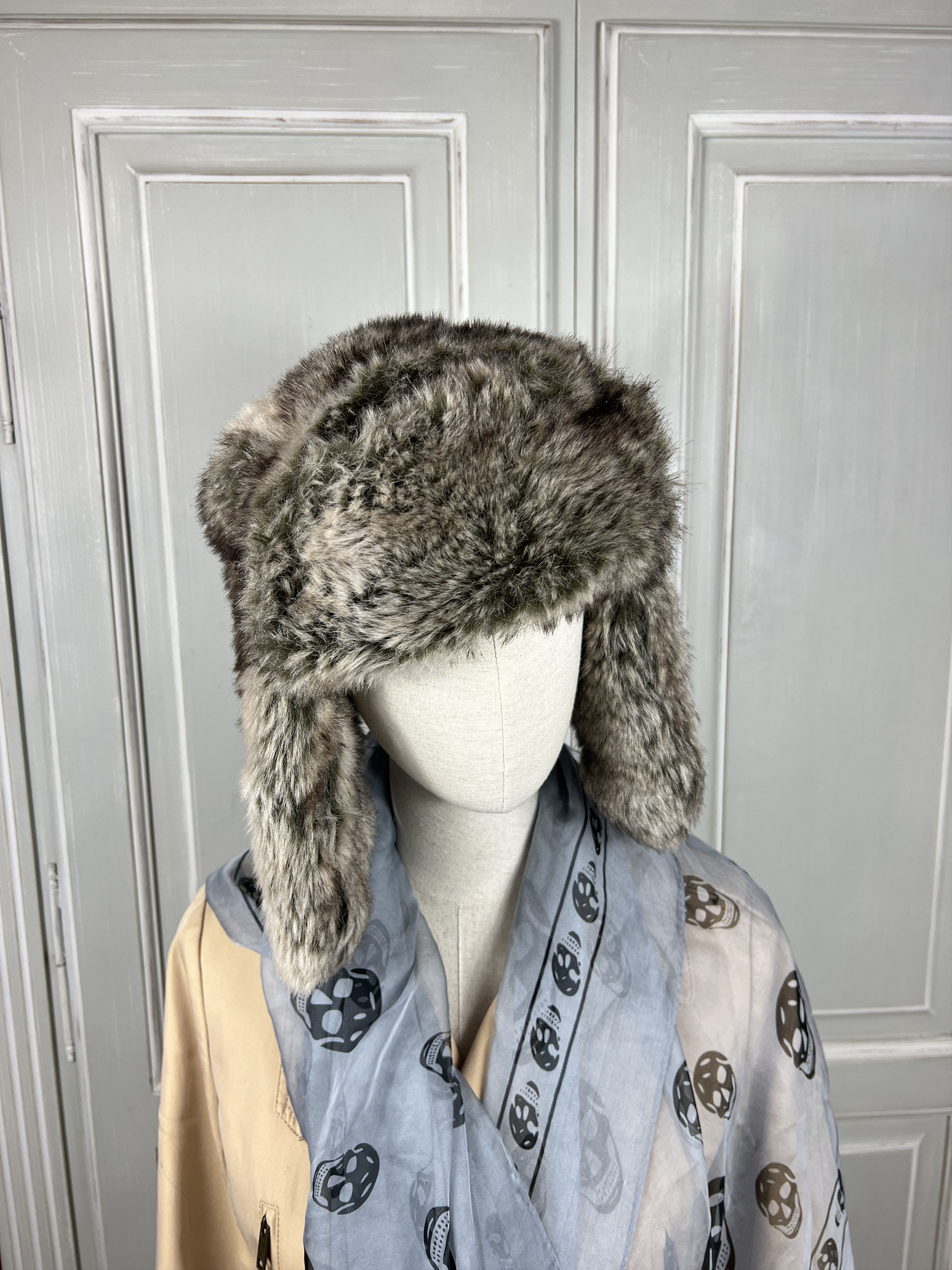 Japanese Brand × Vintage Y2k Faux Fur Ushanka Vintage Fuzzy Warm Trapper hat Size ONE SIZE - 3 Thumbnail