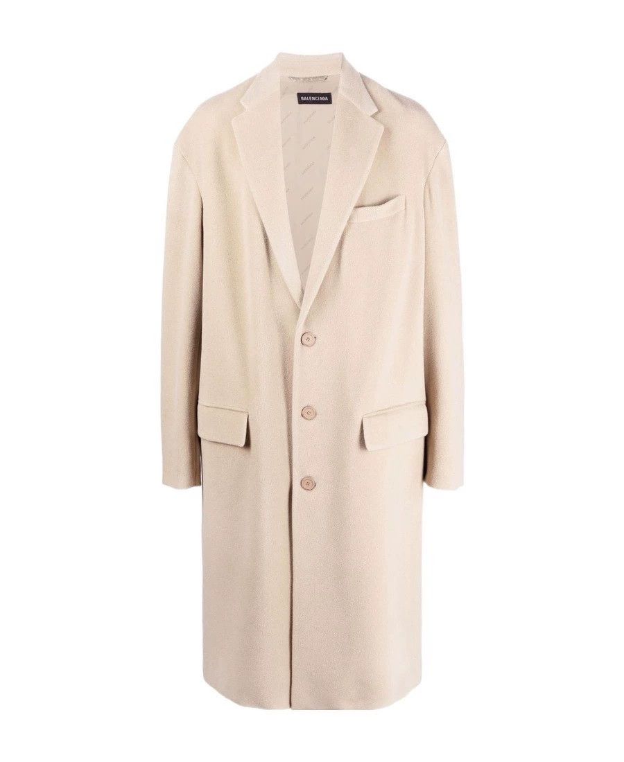 Balenciaga Balenciaga Men's Beige Single-Breasted Coat FR 46 Size US S / EU 44-46 / 1 - 3 Thumbnail