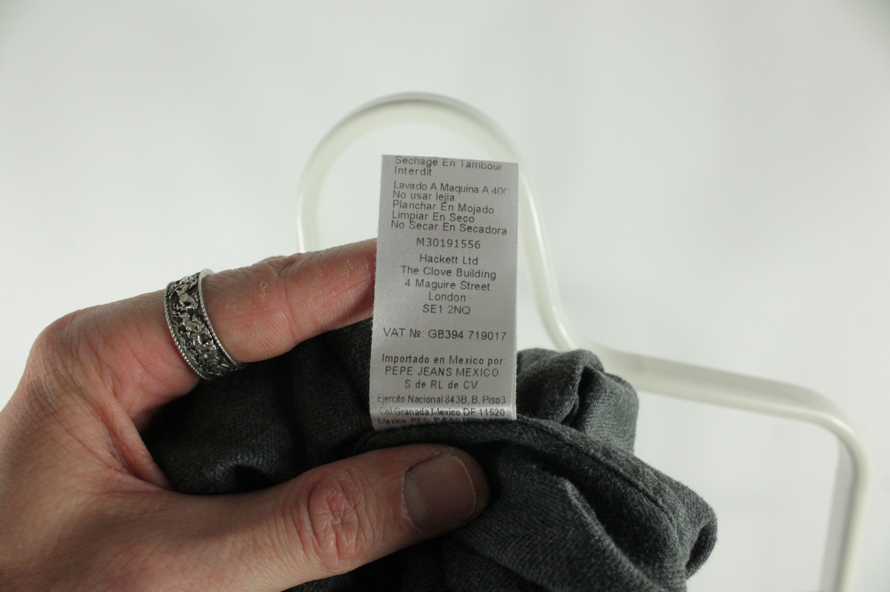 Designer × Hackett Hackett Micro Herringbone Flannel Slim Fit Dress Shirt Men's Size US M / EU 48-50 / 2 - 19 Thumbnail