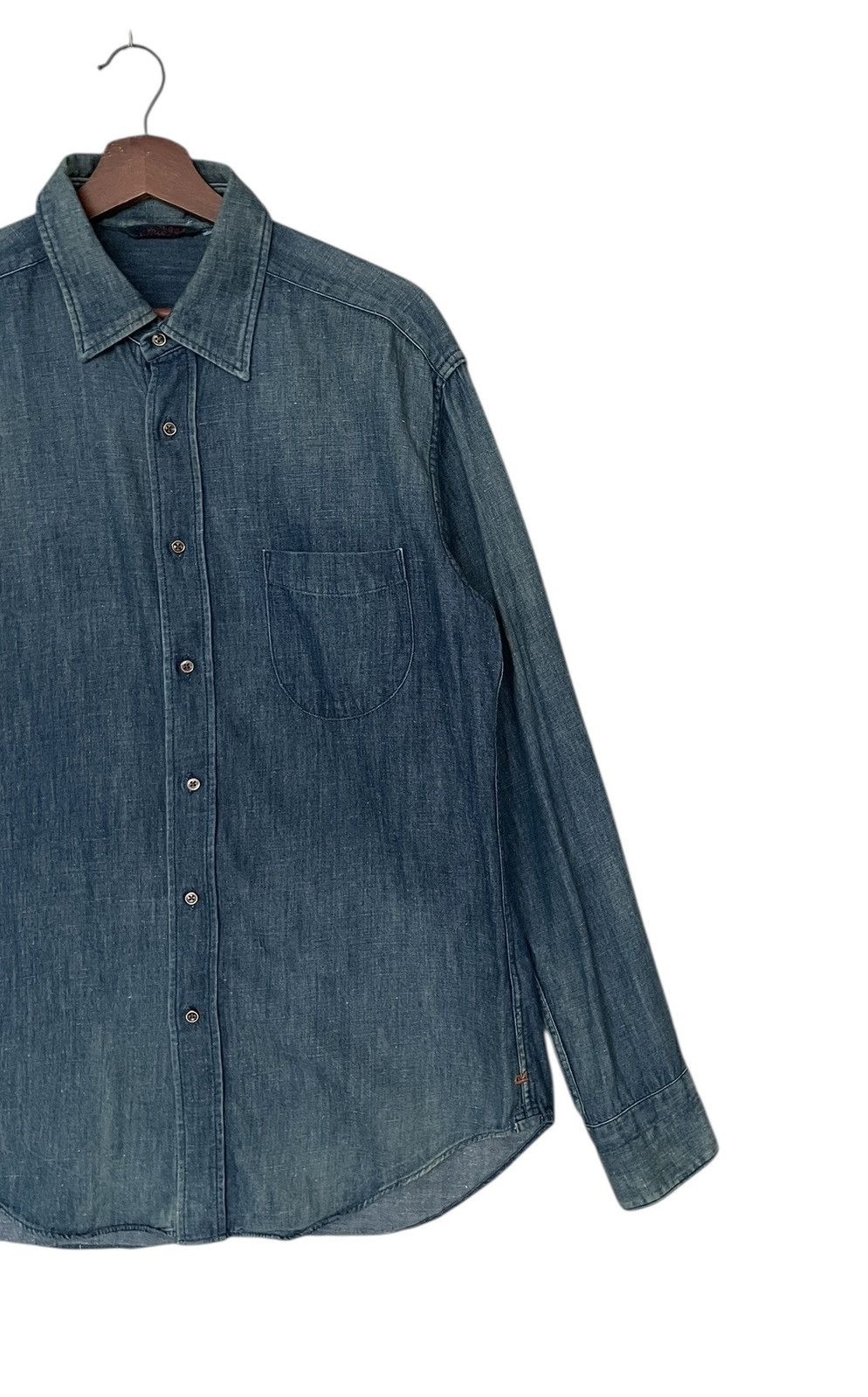 45rpm Vintage Japanese Brand 45rpm Denim Shirt 2000s Size US S / EU 44-46 / 1 - 4 Thumbnail