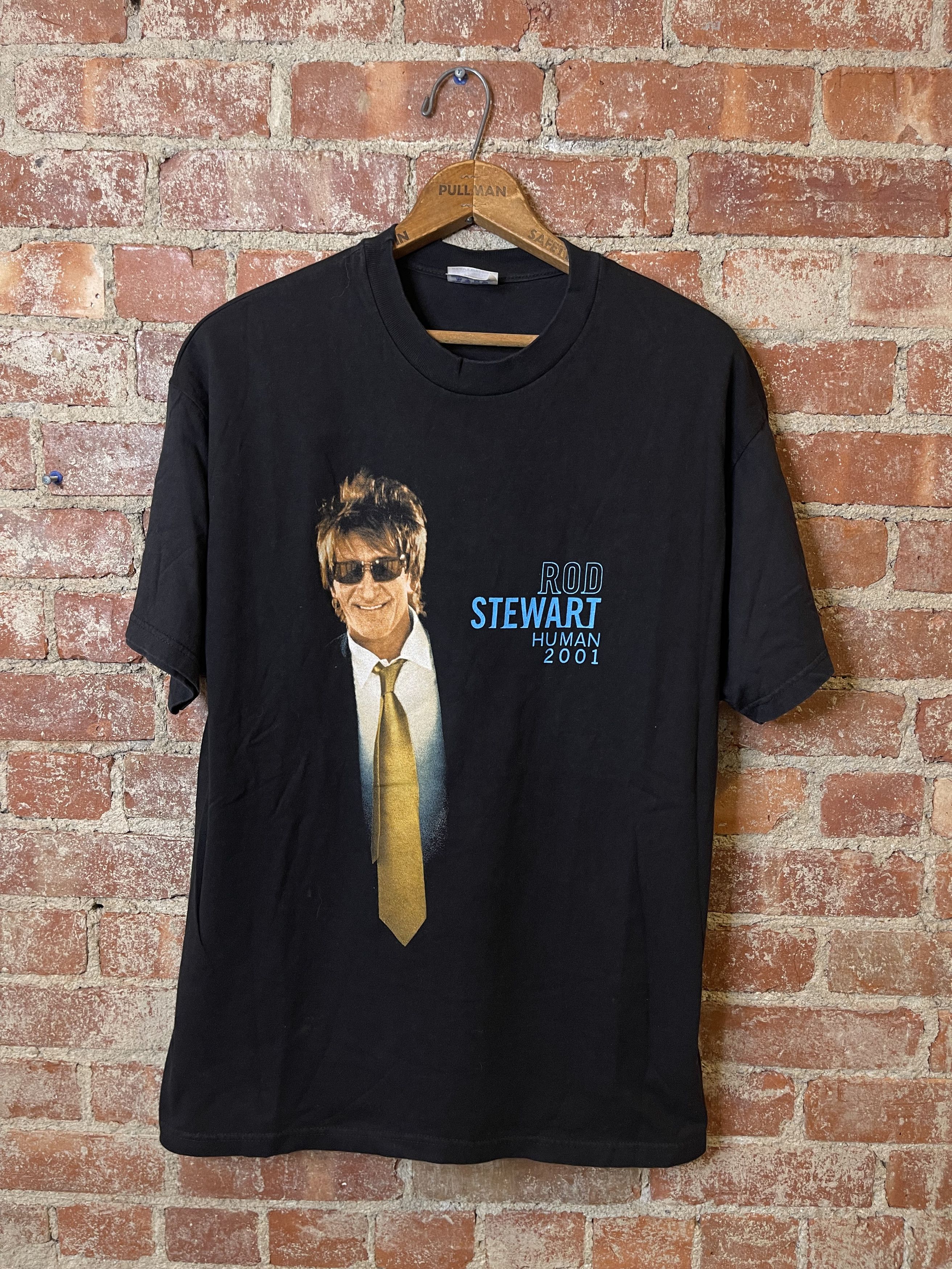 Band Tees × Vintage 2001 Rod Steward Human Tour Concert T-Shirt Size US L / EU 52-54 / 3 - 6 Thumbnail