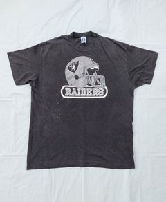 Vintage NFL Team Apparel Oakland Raiders Black Short Sleeve T-Shirt  Spellout L |