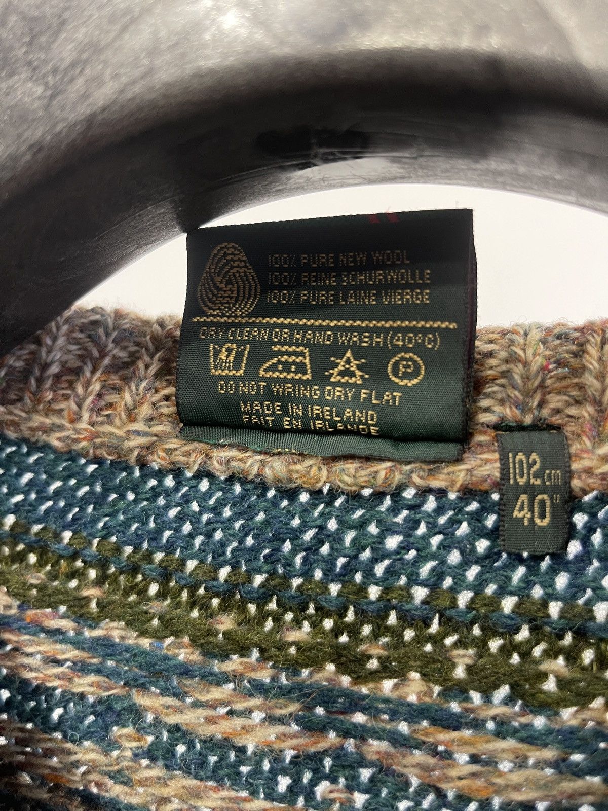 Designer × Vintage Gaeltarra Mens rare Nordic Wool Sweater knit jumper Ireland Size US L / EU 52-54 / 3 - 3 Thumbnail