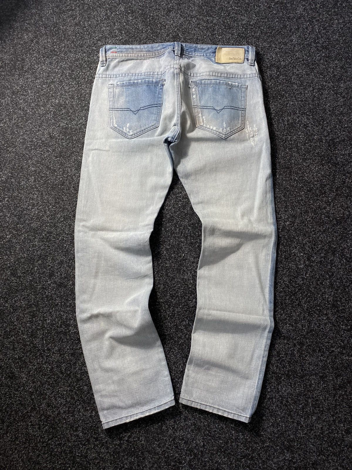 Diesel × Japanese Brand 🔥Diesel Washed Blue White Opium Punk Distressed Jeans Owens Size US 34 / EU 50 - 11 Thumbnail