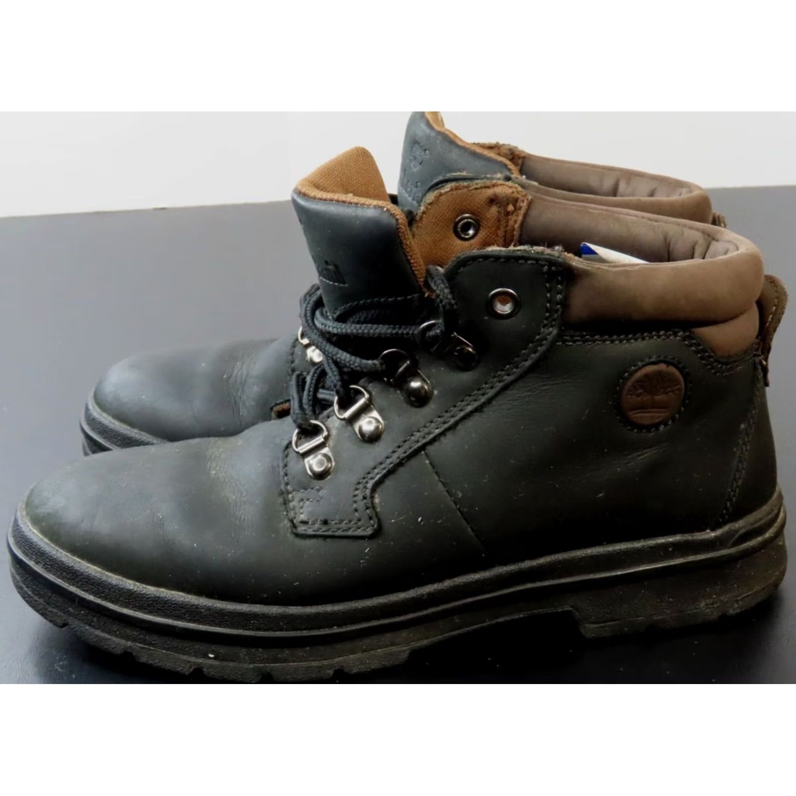 Timberland Timberland Black Leather Ankle Chukka Hiking Boots Women's 8M 12305 Size US 8 / IT 38 - 3 Thumbnail