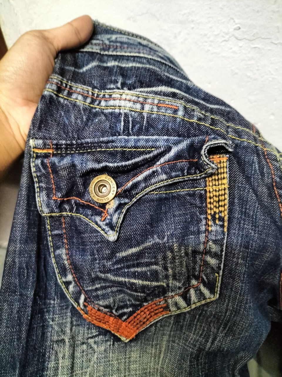 If Six Was Nine FLARE LOLITA Rare Faded distressed Jeans Size 28" / US 6 / IT 42 - 8 Thumbnail