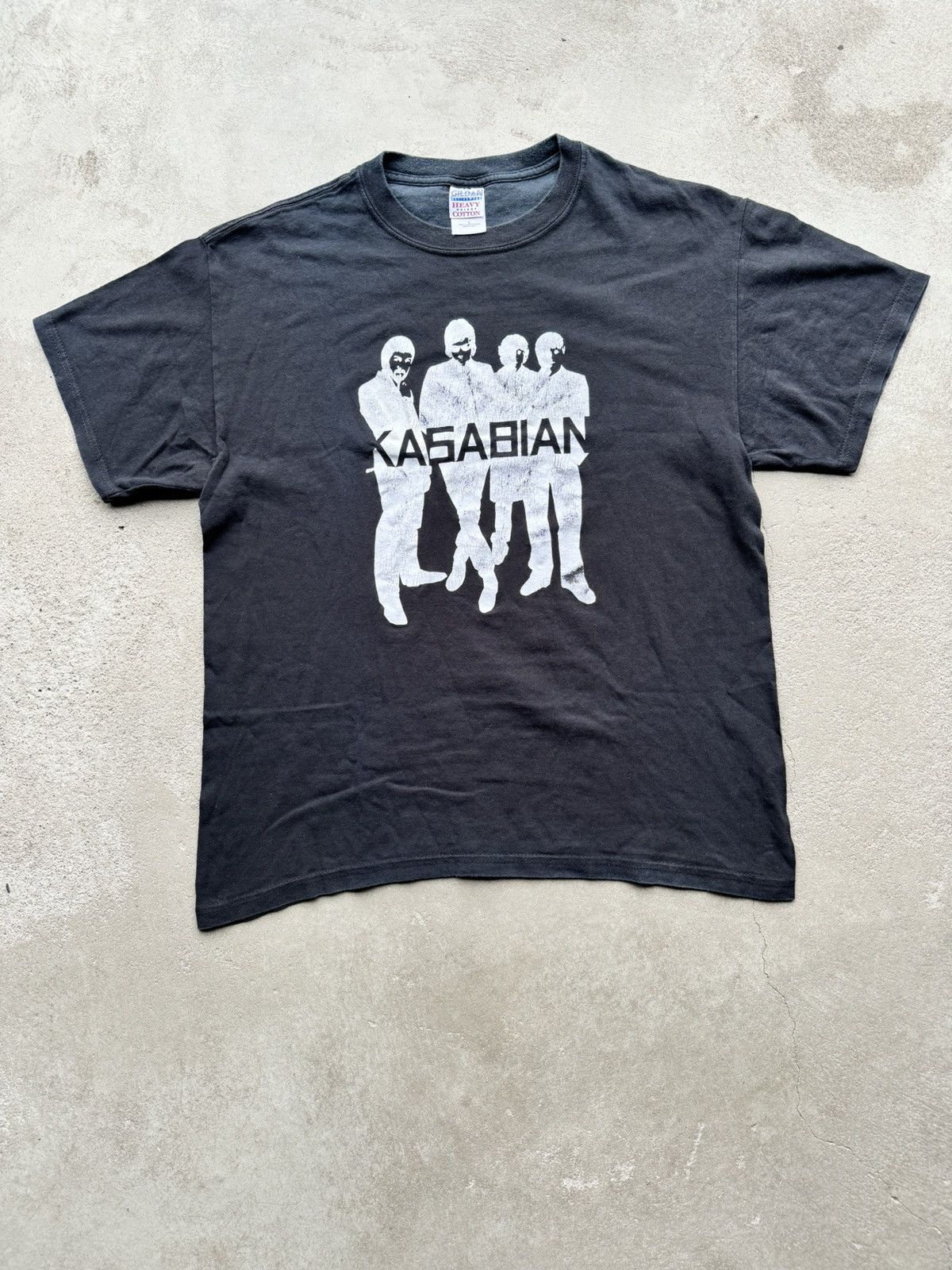 T-shirt Noir Kasabian - Coton épais, Tailles S à 5XL, Neuf Avec étiquettes