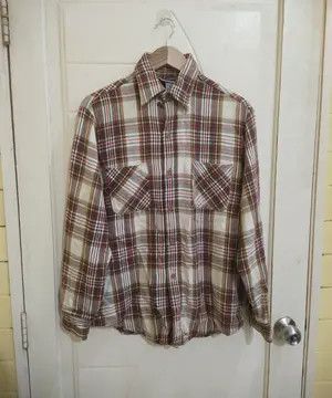 Vintage Vintage 80s JCPenney Big Mac Heavyweight Plaid Flannel Shirt Size US M / EU 48-50 / 2 - 2 Thumbnail
